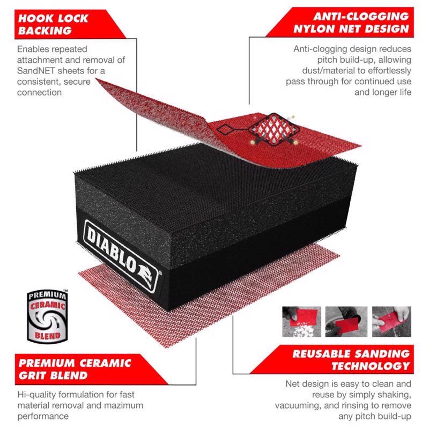 Diablo Reusable 5 in. L X 2-3/4 in. W Wet/Dry Hand Sanding Pad