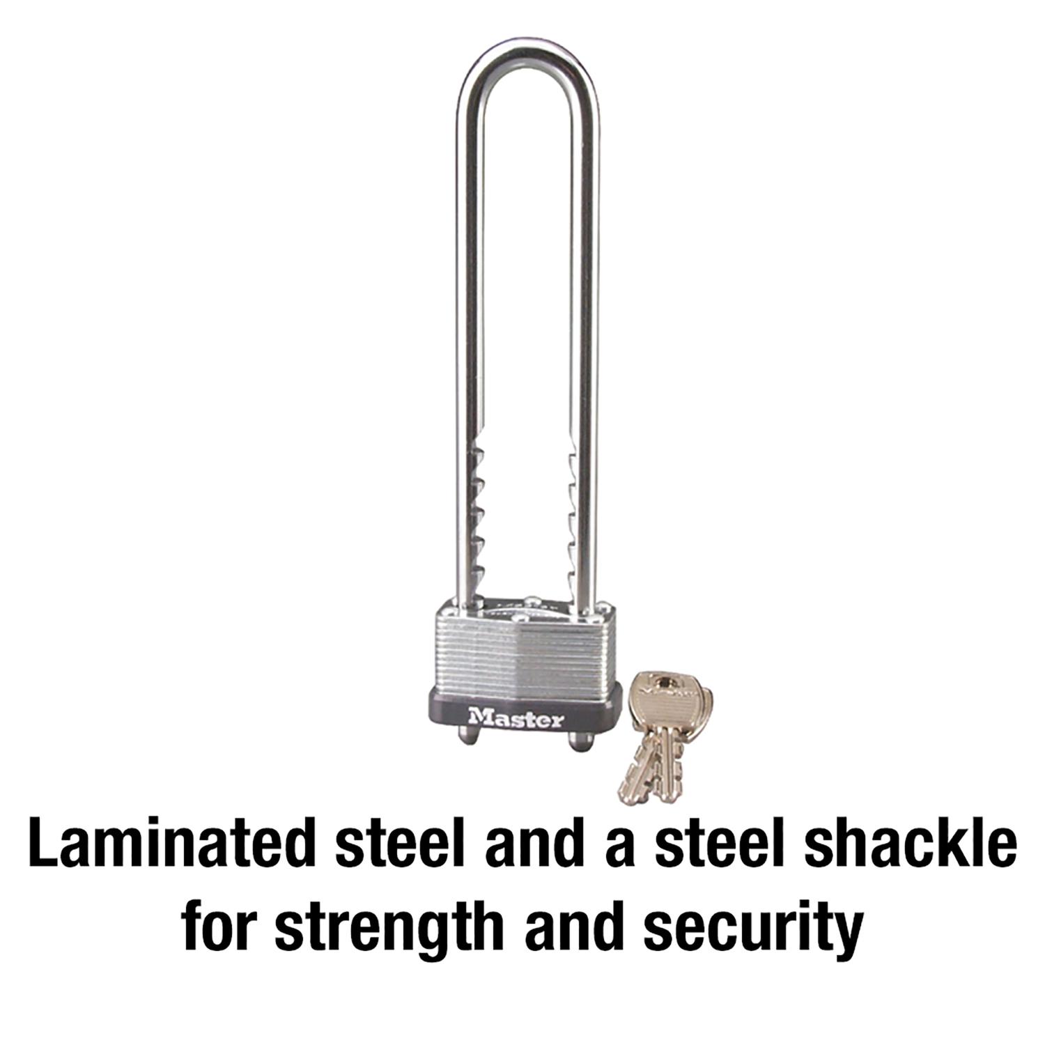 Master Lock 1-3/4 in. W Steel Warded Locking Warded Padlock