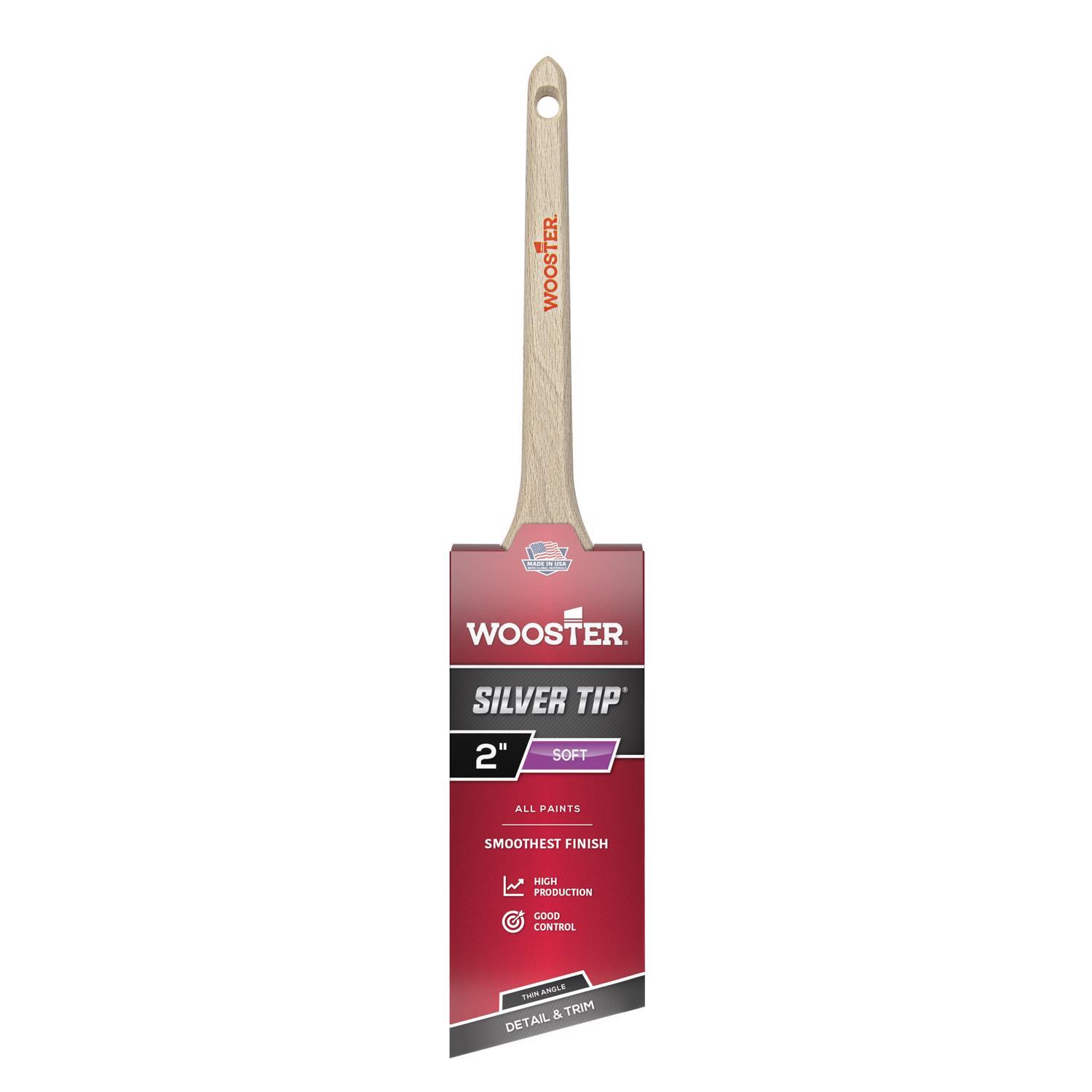 Wooster Silver Tip 2 in. Soft Thin Angle Paint Brush