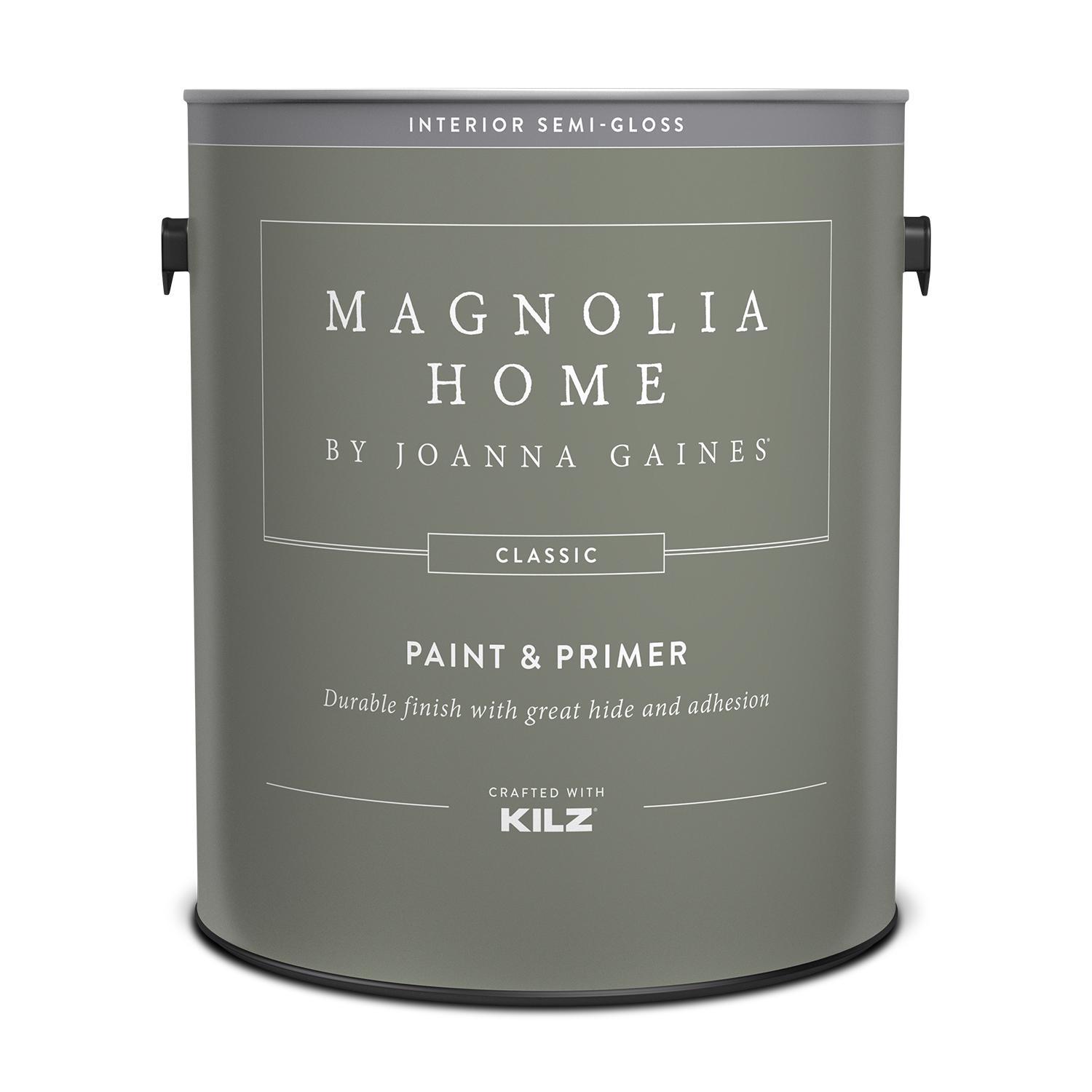 Magnolia Home by Joanna Gaines Classic Semi-Gloss True White Base 3 Paint and Primer Interior 1 Gall