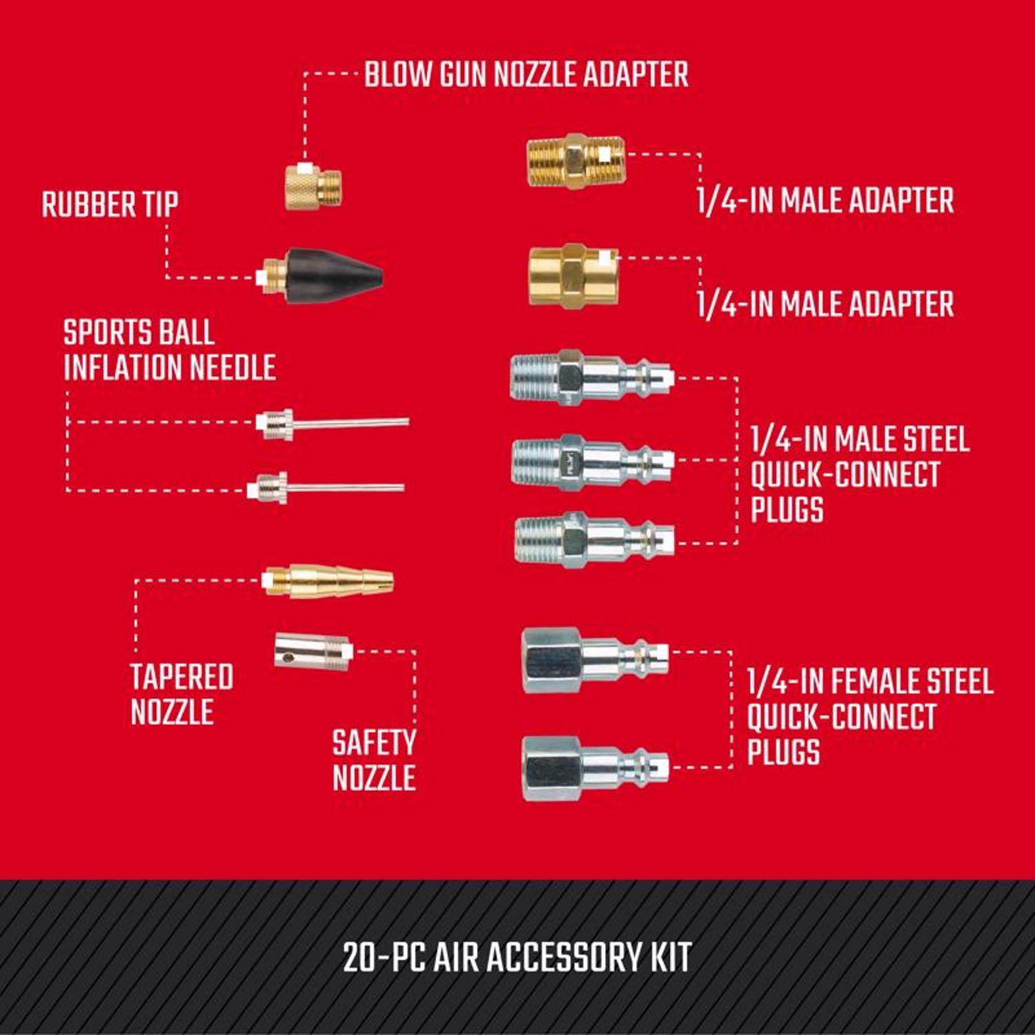 Craftsman 1/4 in. Air Compressor Accessory Kit 20 pc