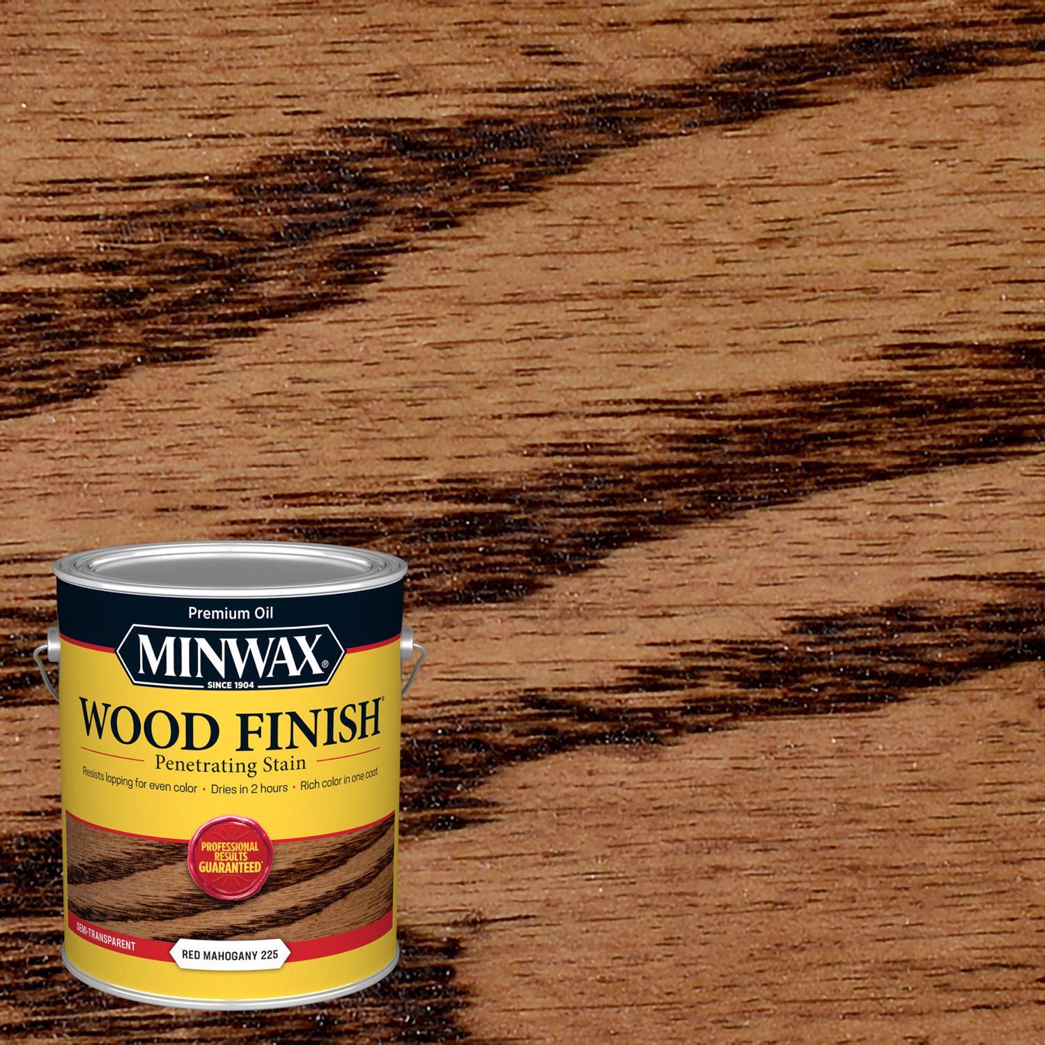 Minwax Wood Finish Semi-Transparent Red Mahogany Oil-Based Penetrating Wood Stain 1 gal