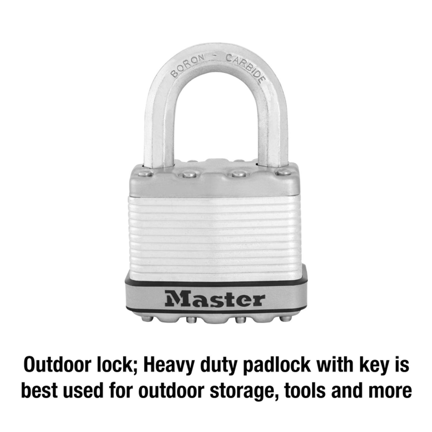 Master Lock 6.34 in. H X 1.34 in. W X 3.91 in. L Steel Ball Bearing Locking Weather-Resistant Padloc