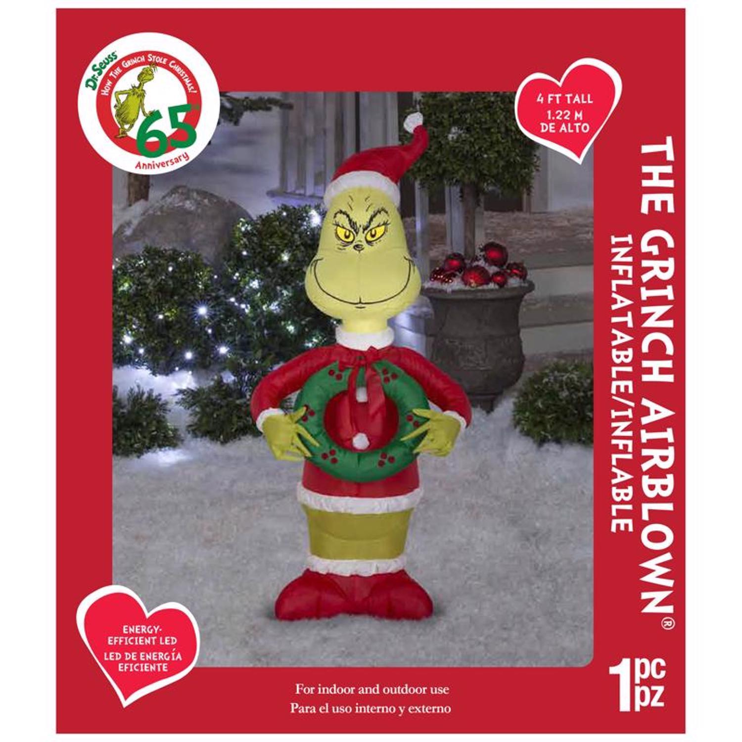 Gemmy Airblown Santa Grinch 3.5 ft. Inflatable
