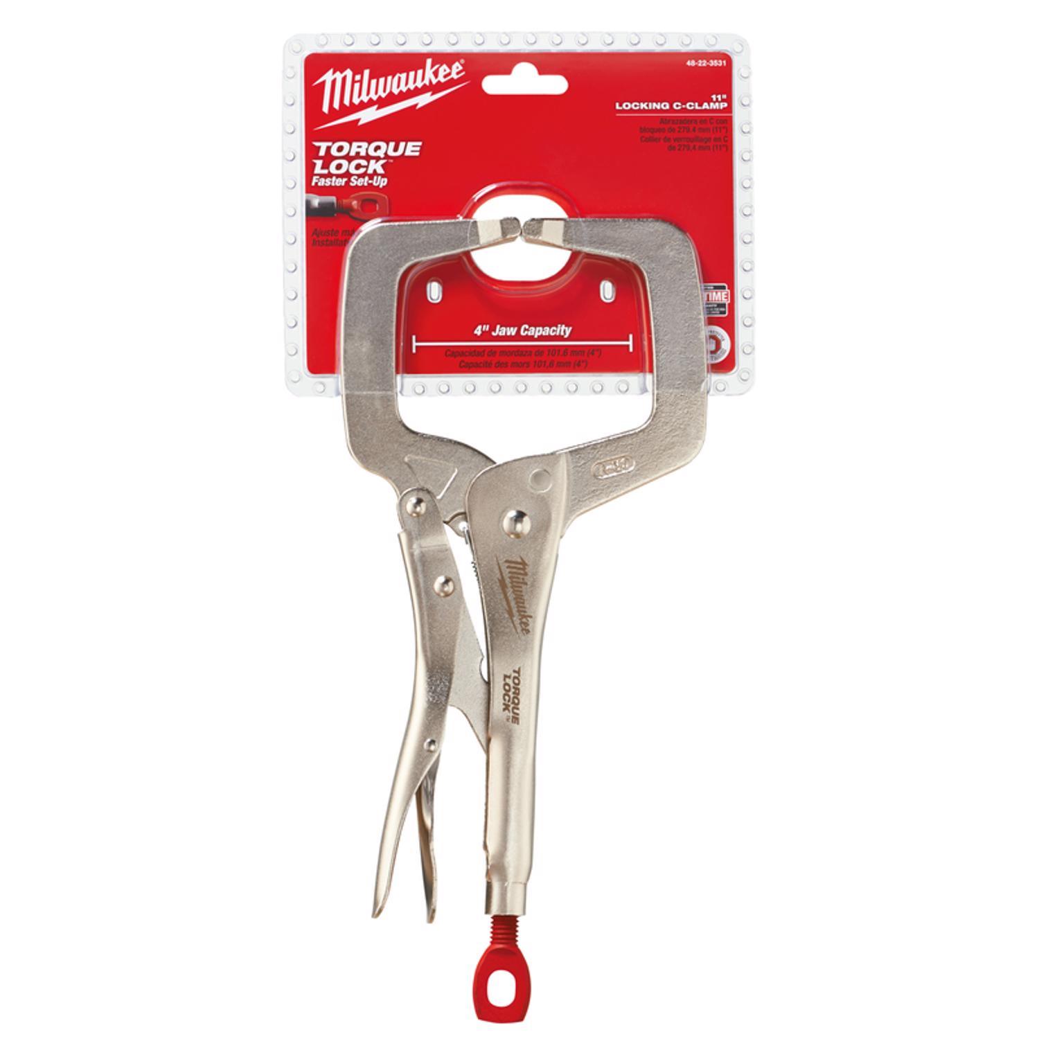 Milwaukee Torque Lock 2 in. X 2-1/8 in. D Locking C-Clamp 500 lb 1 pc