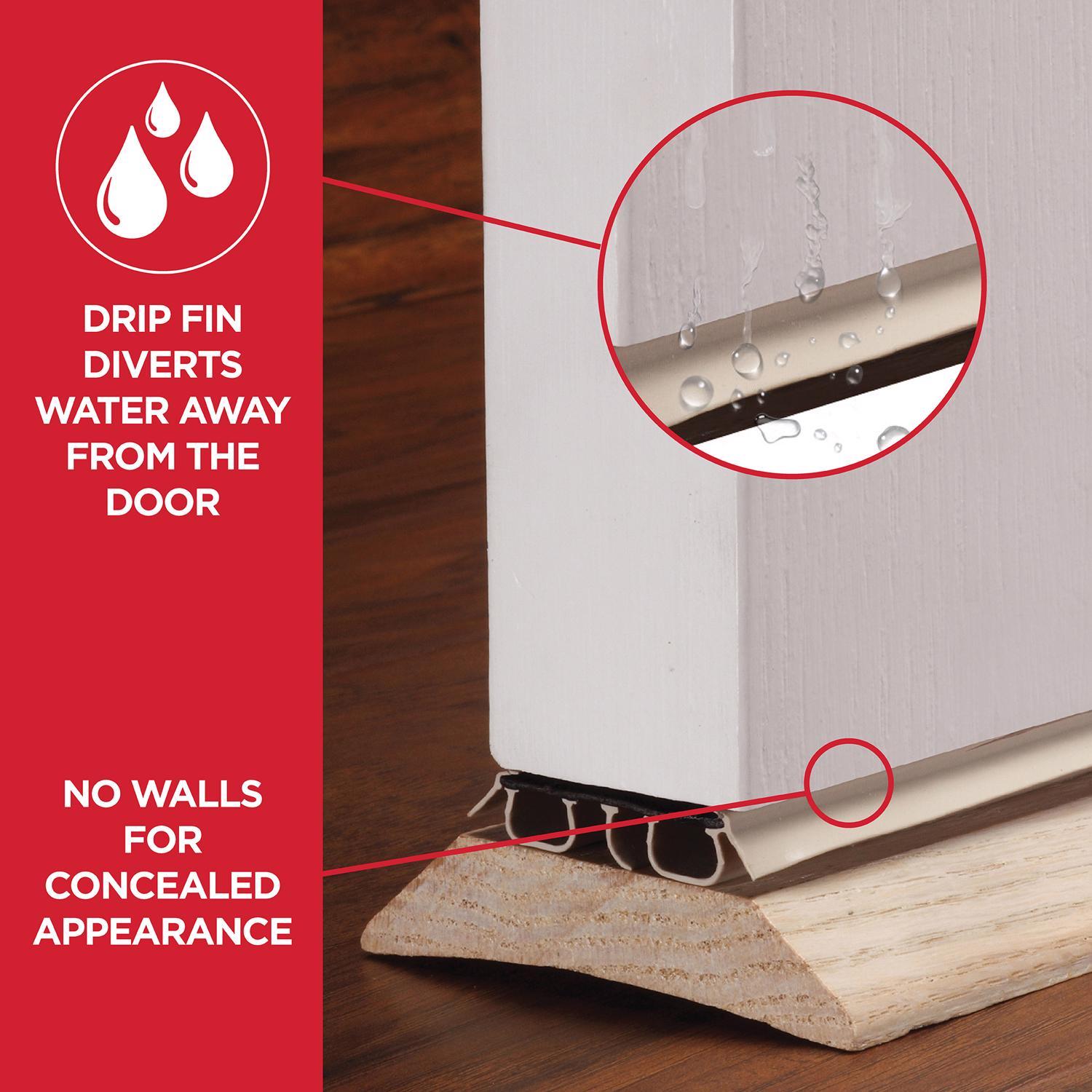 M-D Building Products Beige Vinyl Under Door Seal For Doors 36 in. L X 0.5 in.