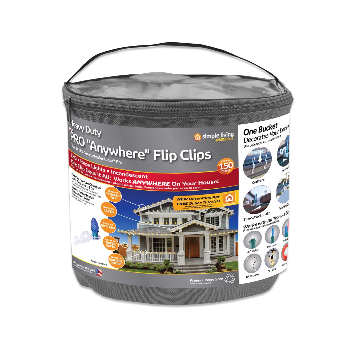 Simple Living Solutions Max Pro Anywhere Flip Clips 150 Pack