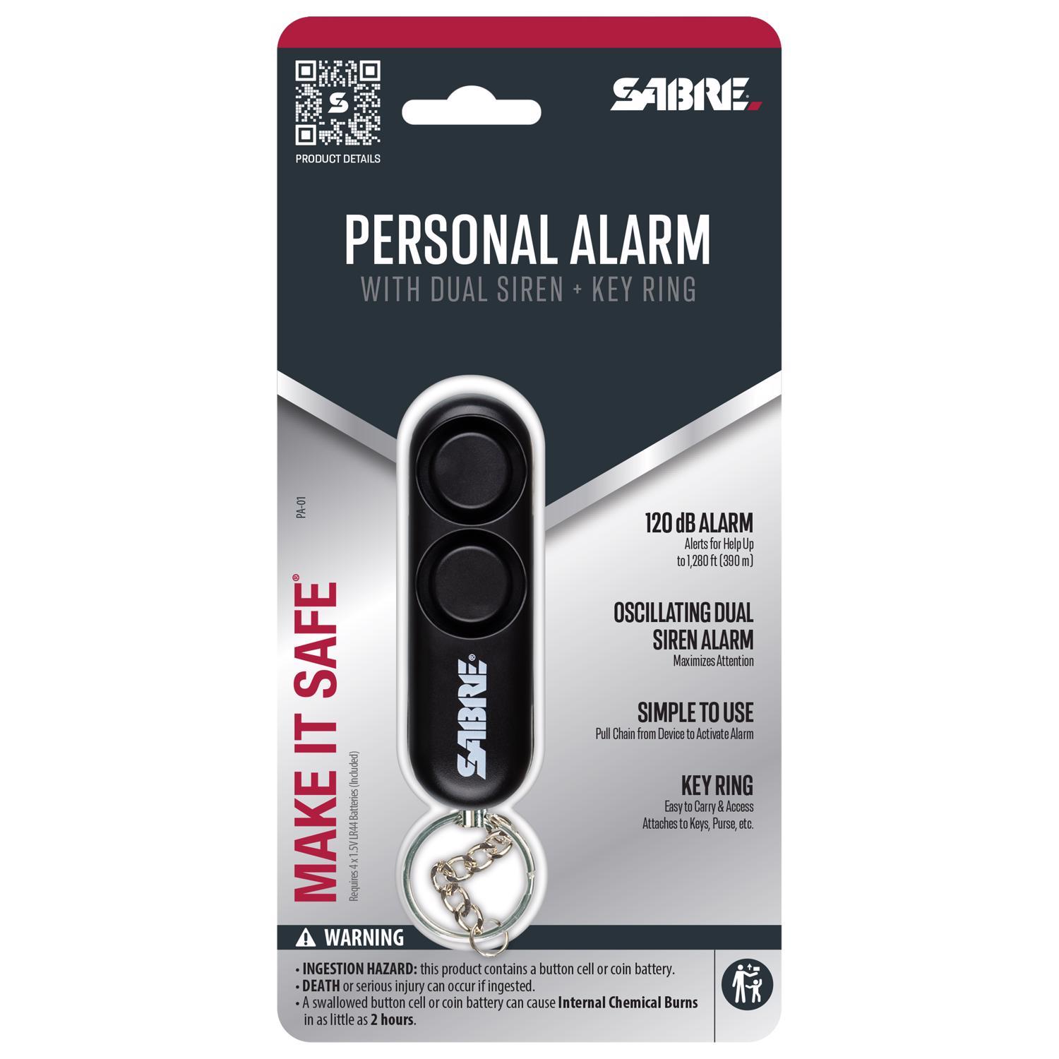 Sabre Black Plastic Personal Security Alarm