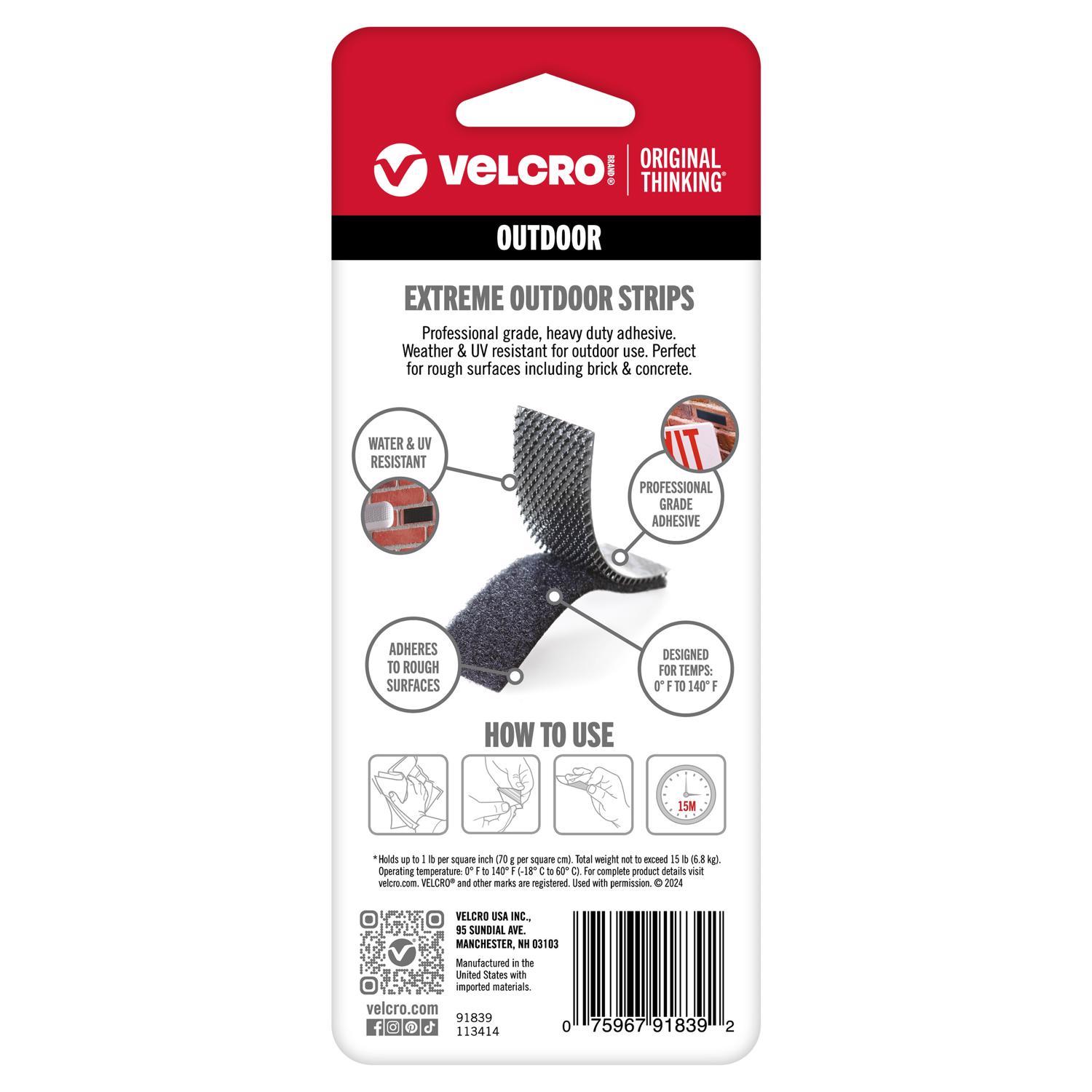 VELCRO Brand Small Nylon Bundling Straps 4 in. L 2 pk