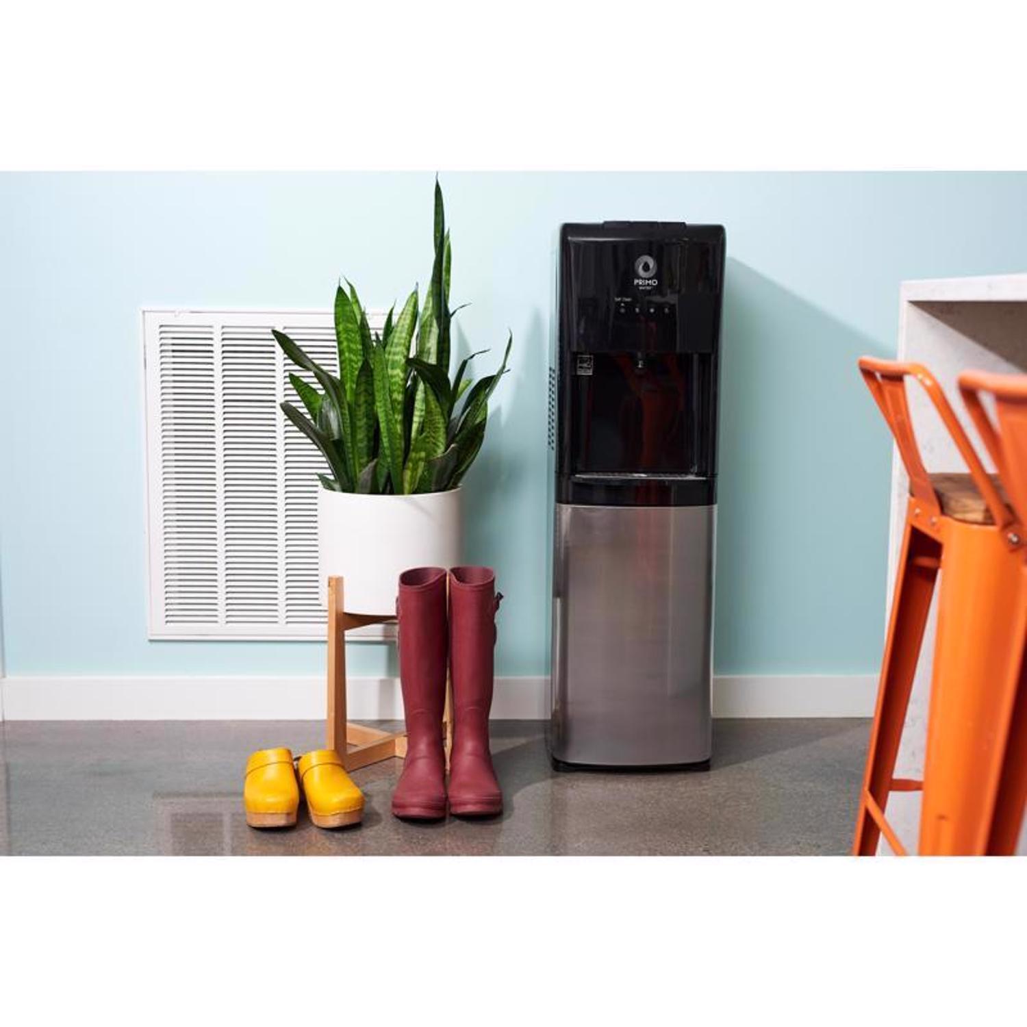 Primo Water 5 gal Black/Gray Water Dispenser Stainless Steel