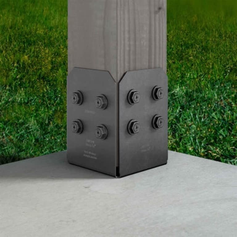 Simpson Strong-Tie APVB88DSP - Outdoor Accents Avant Collection ZMAX, Black Post Base Side