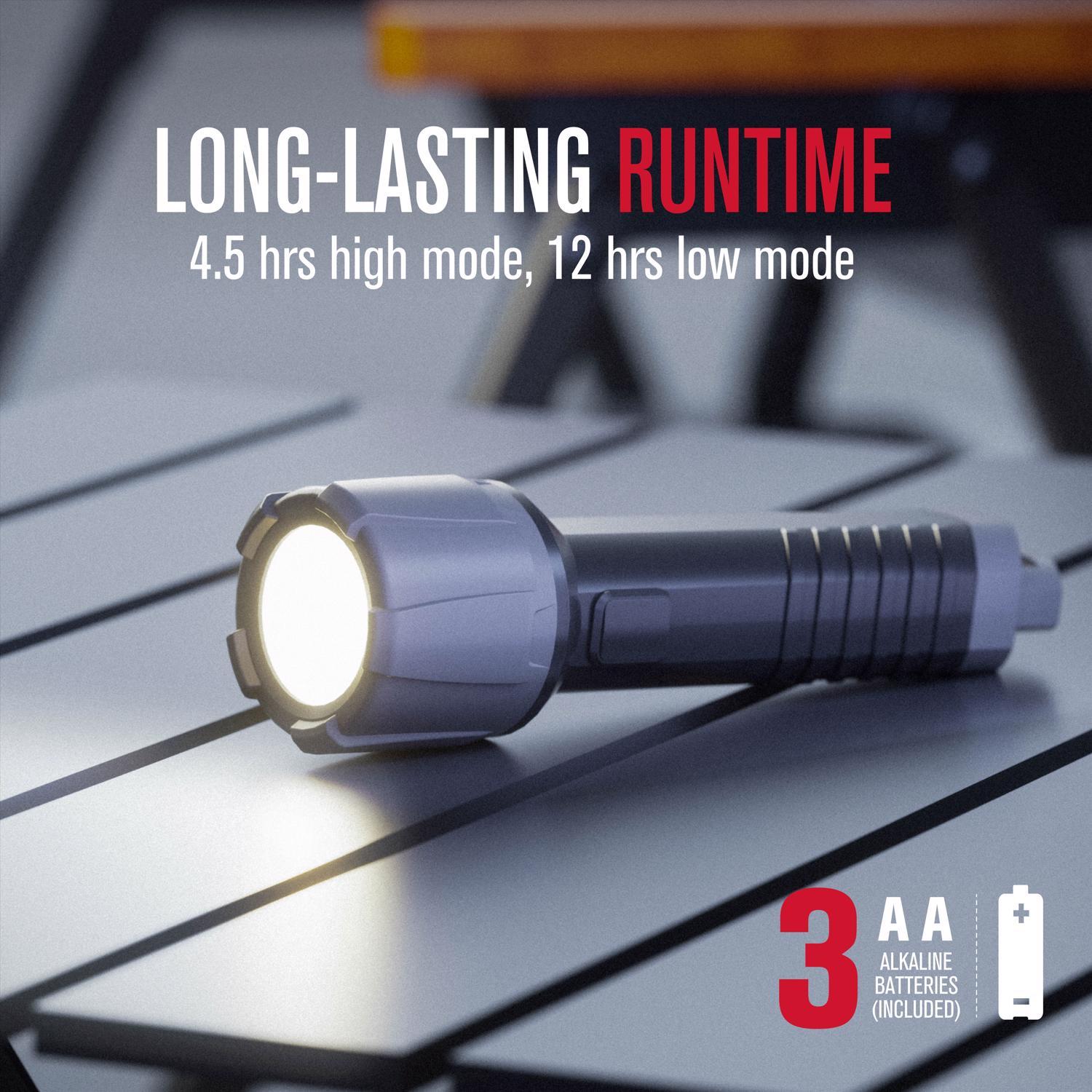 Ace 500 lm Black LED Flashlight AAA Battery