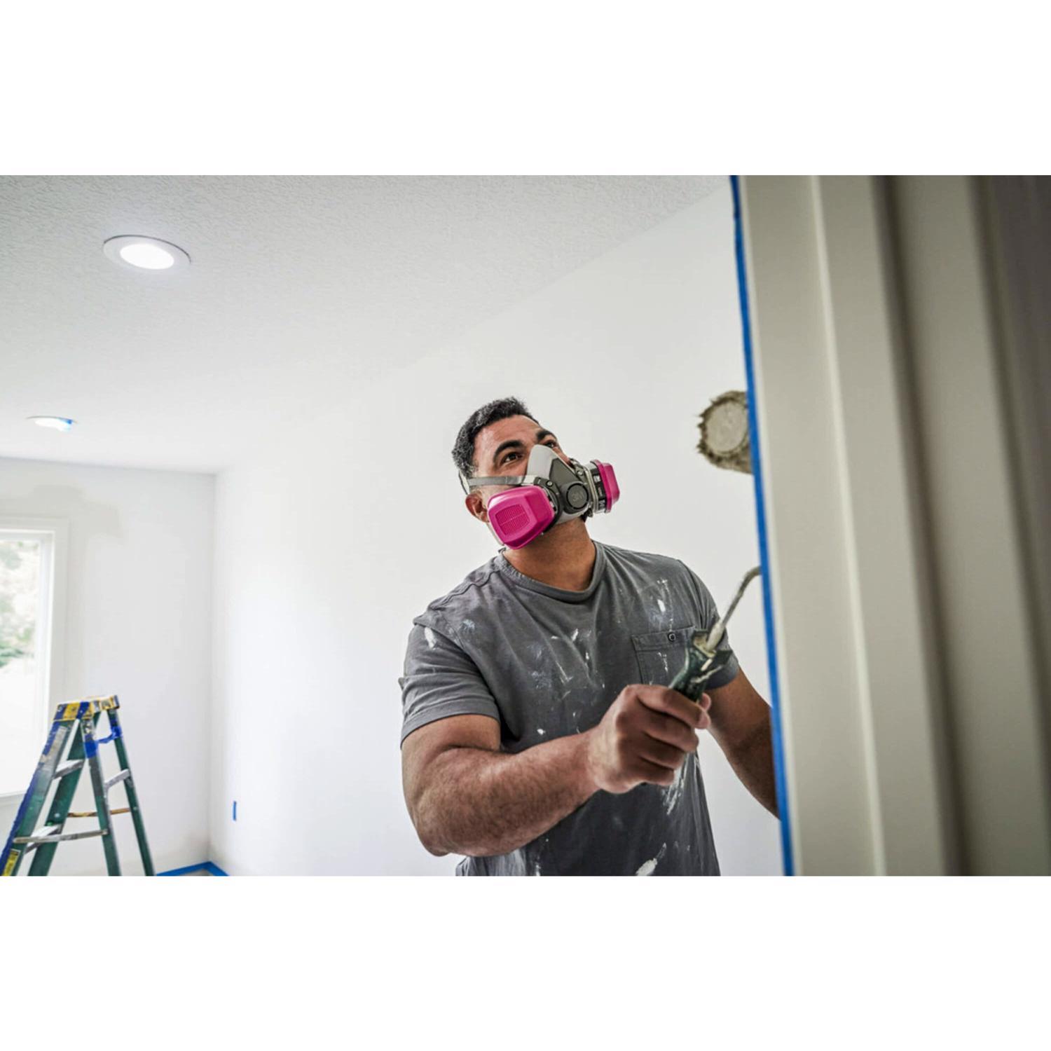 3M P100 Multi-Purpose Half Face Respirator Valved Multicolored M 1 pc