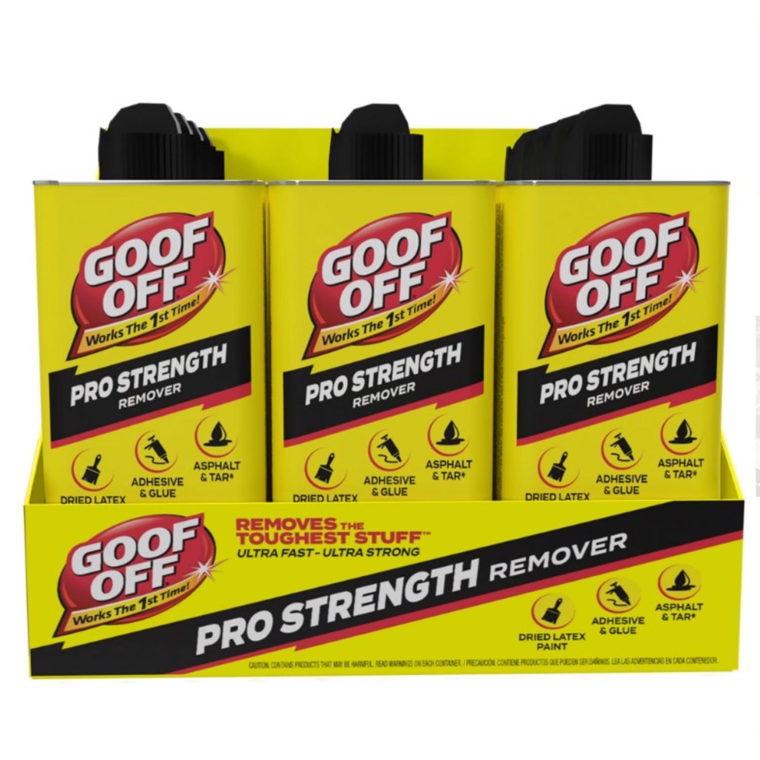 Goof Off Pro Strength Liquid Adhesive Remover 6 oz