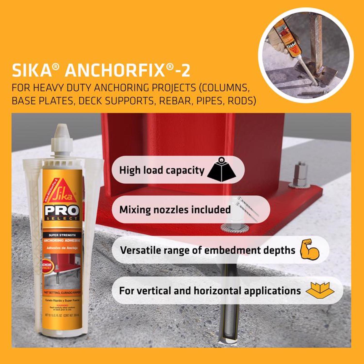 Sika Pro Select Super Strength Gray Anchoring Adhesive 10.1 oz
