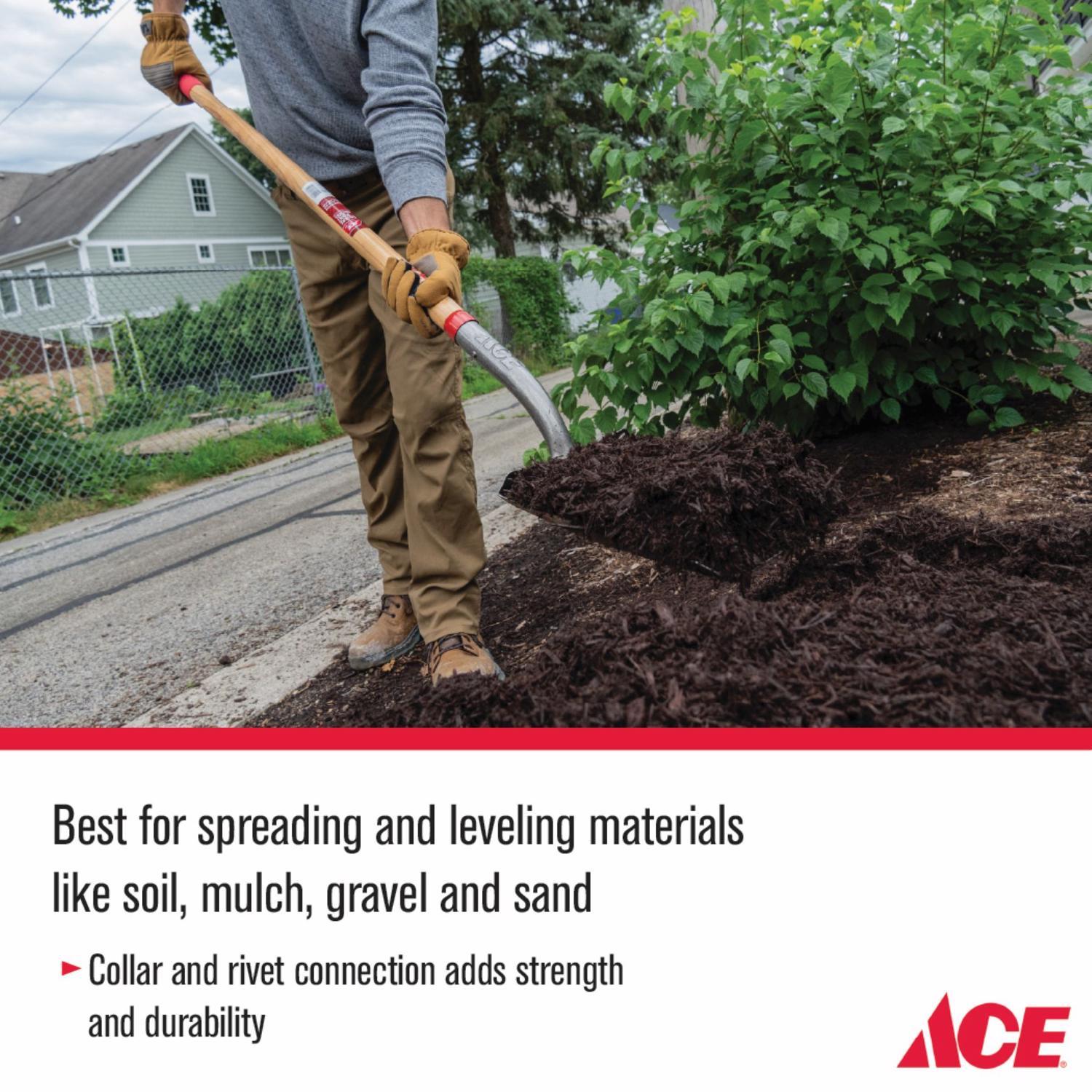 Ace 57.75 in. Steel Square Transfer Shovel Wood Handle