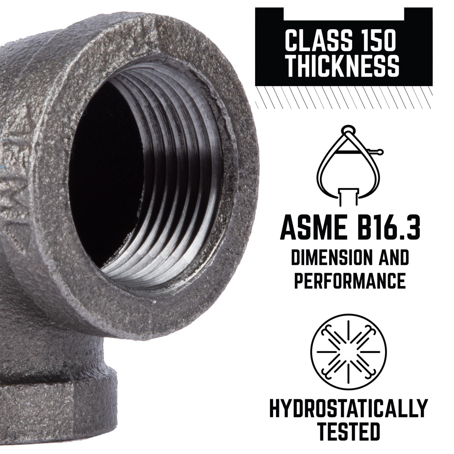 STZ Industries 1 in. FIP each X 1 in. D FIP Black Malleable Iron 90 Degree Elbow