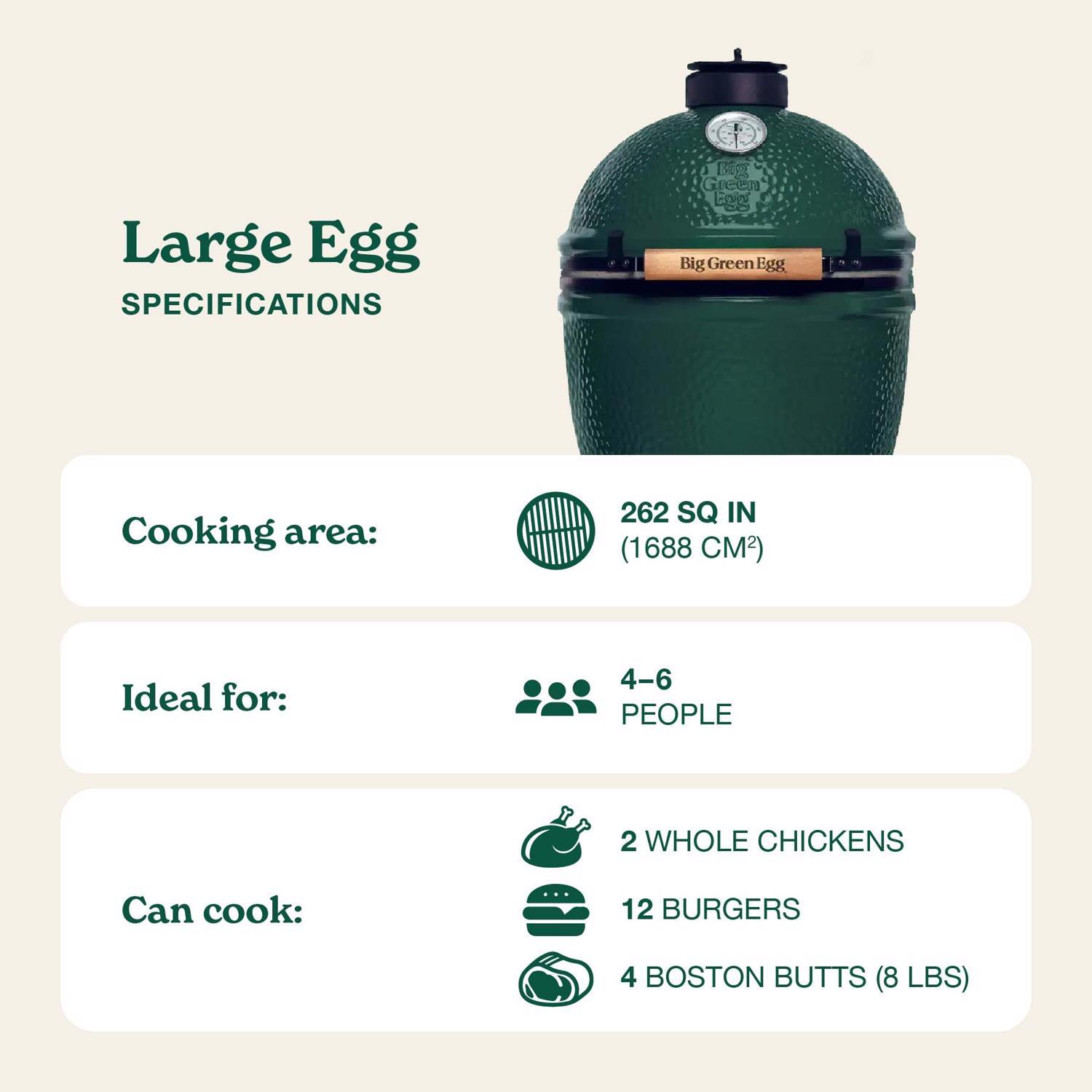 Big Green Egg 18.25 in. Large Charcoal Grill and Smoker Green
