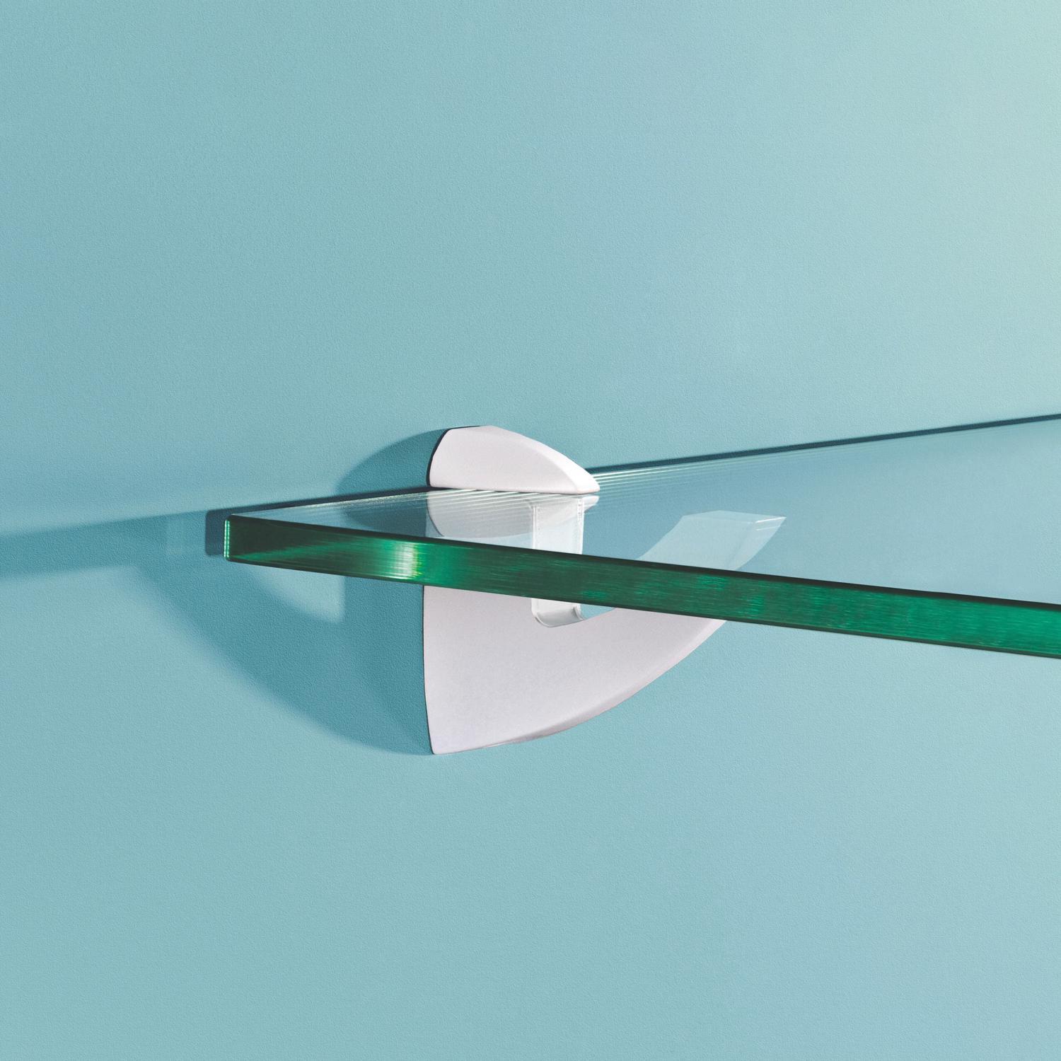 Dolle Scoop 3 in. H X 1 in. W X 2.5 in. D White Metal Shelf Clips