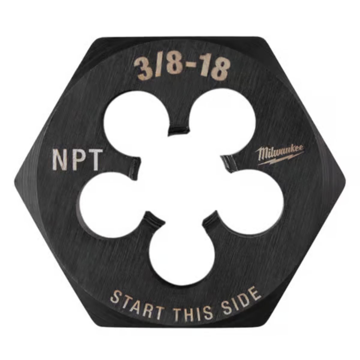 Milwaukee SAE 3/8-18 NPT in. 2-1/6 in.Hex Threading Die