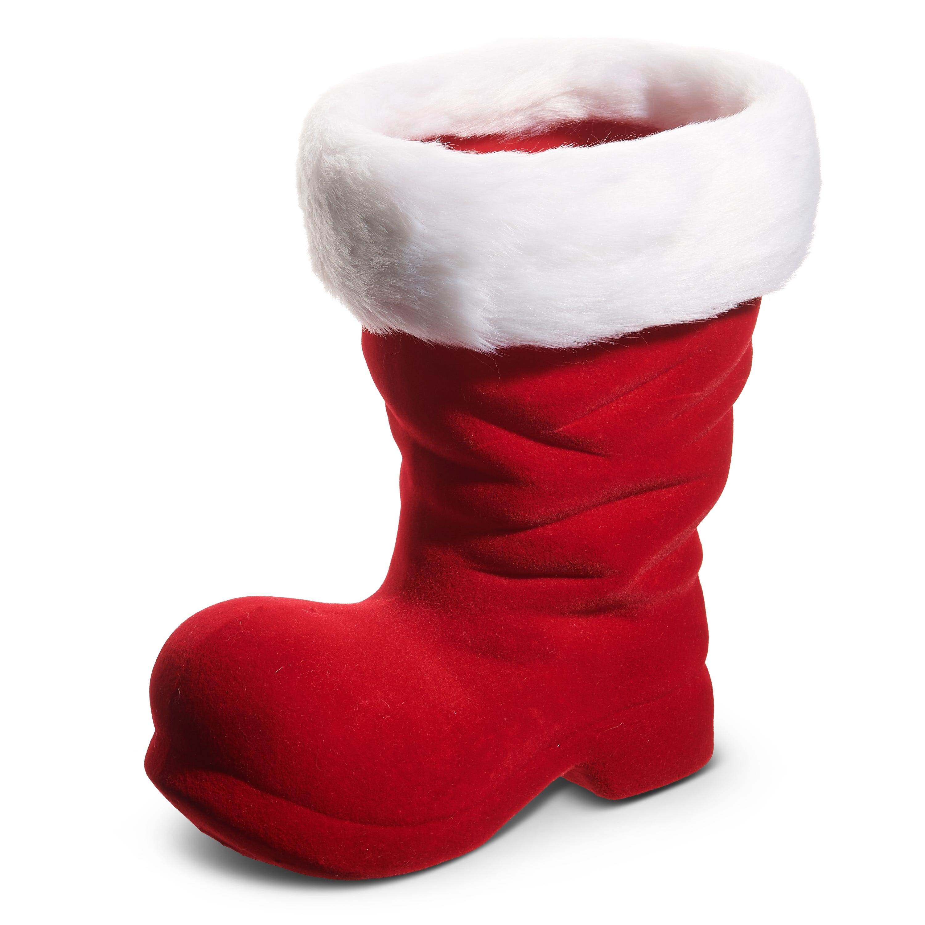 Raz Imports 10.5 in. Red Flocked Boot