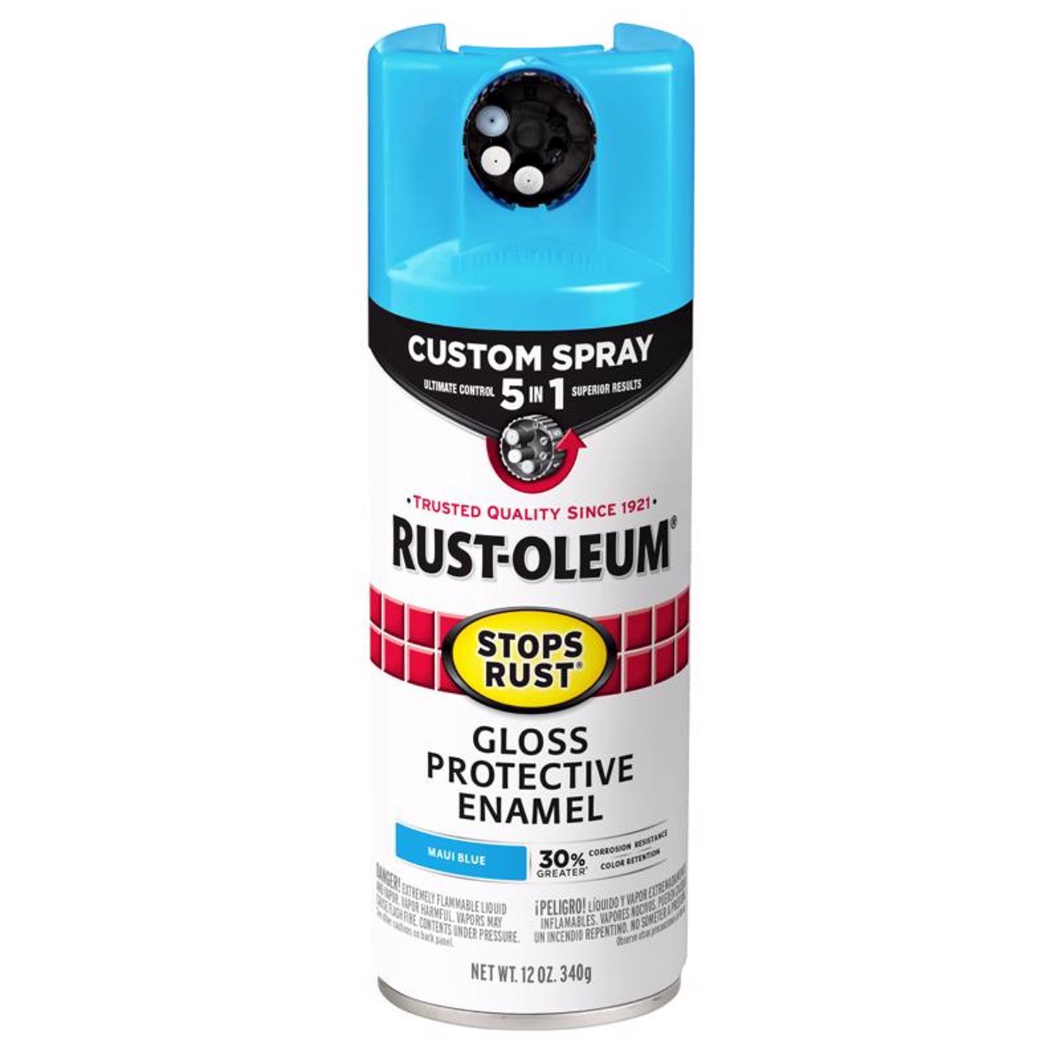 Rust-Oleum Stops Rust 5-in-1 Indoor and Outdoor Gloss Blue Oil-Based Oil Modified Alkyd Protective E