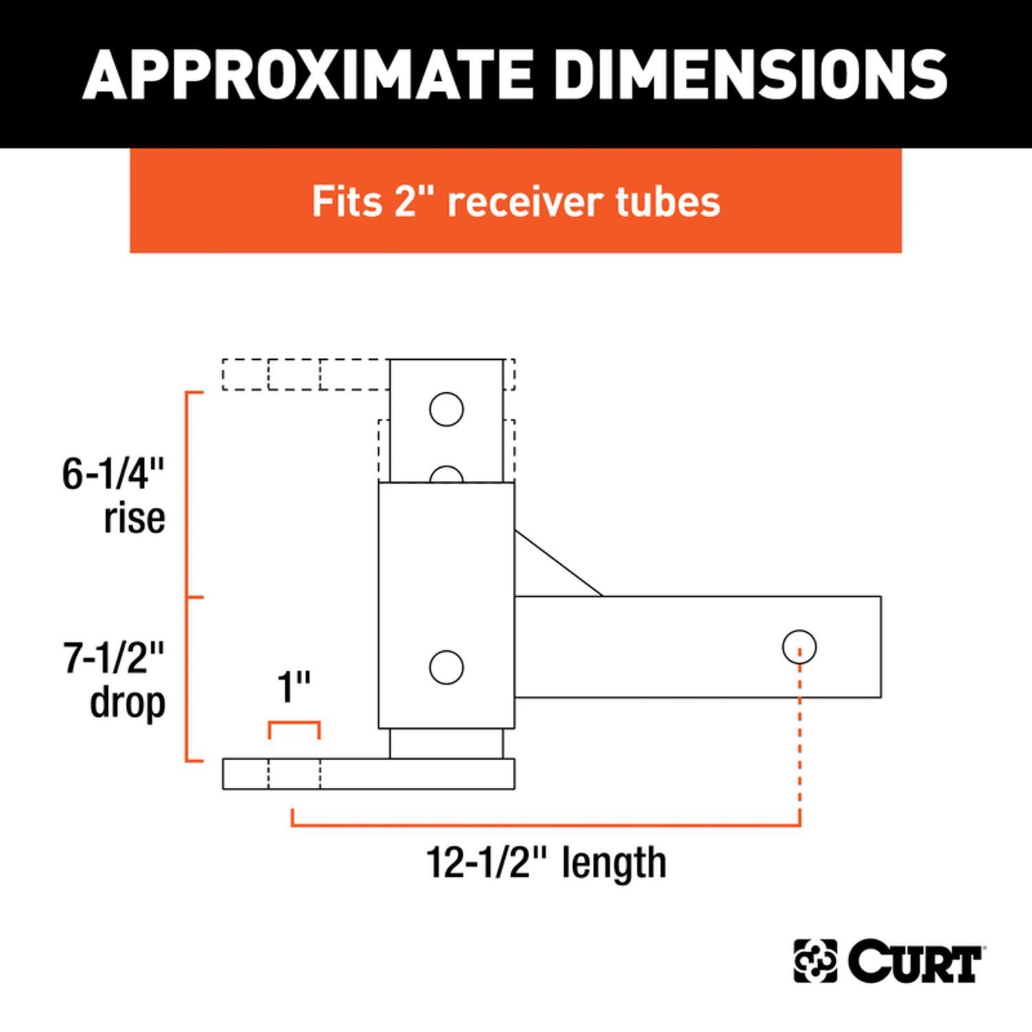 CURT 5000 lb. cap. 1 in. Ball Mount