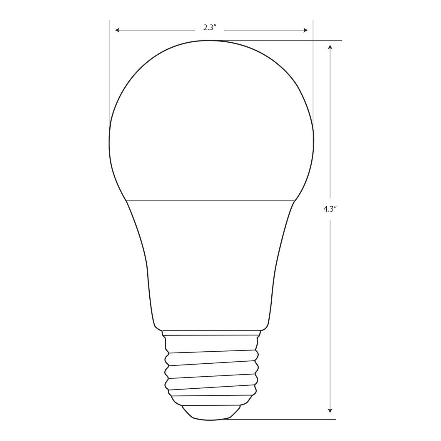 Feit Enhance A19 E26 (Medium) LED Bulb Daylight 40 Watt Equivalence 4 pk