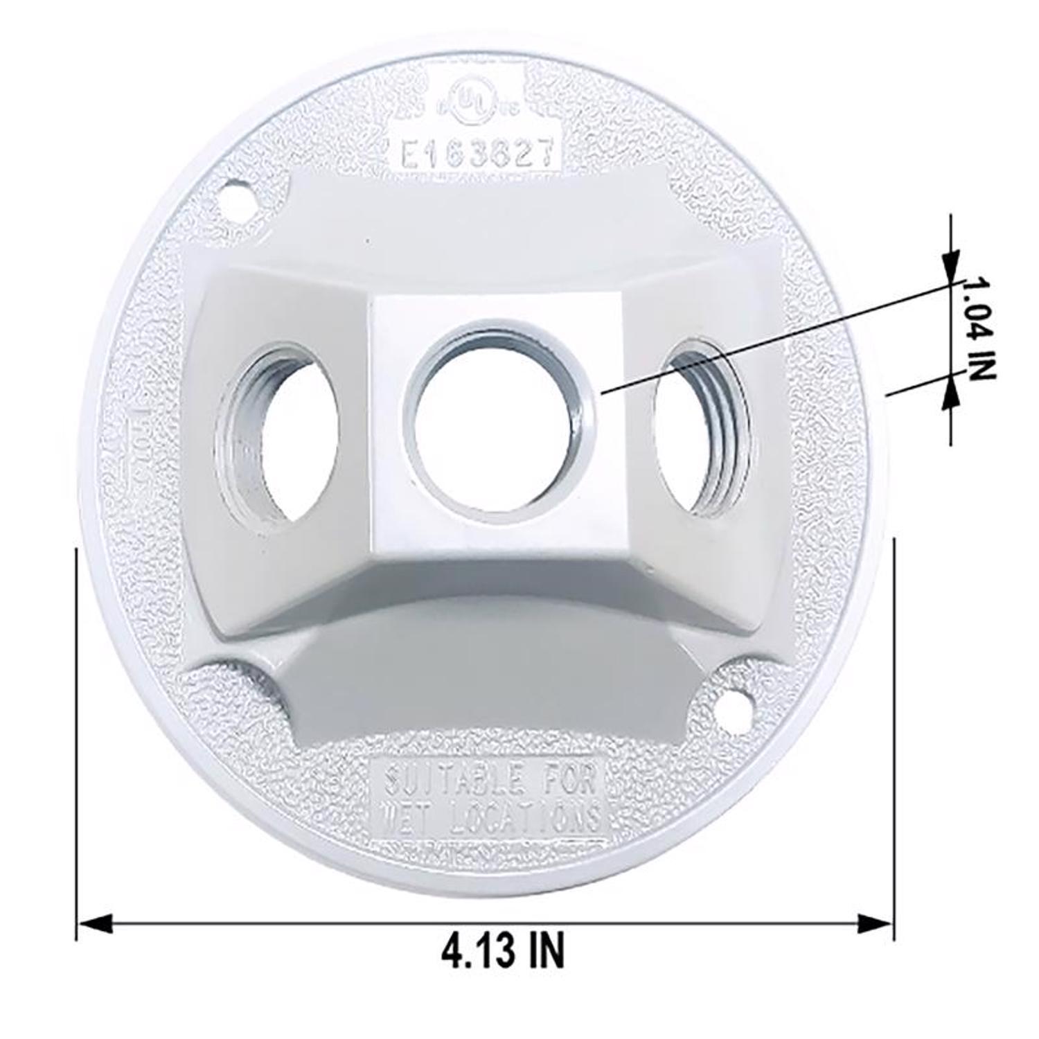 Sigma Engineered Solutions Round Metal 4.13 in. H X 4.13 in. W Lampholder Cover