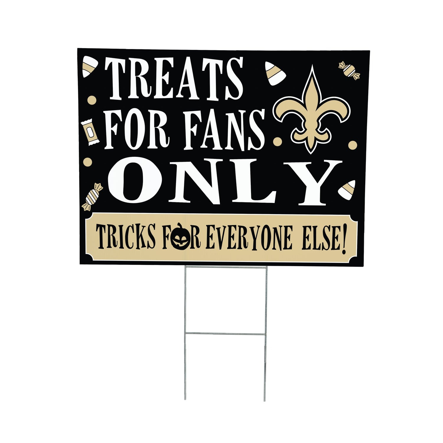Evergreen New Orleans Saints Yard Sign, Halloween Treats for Fans