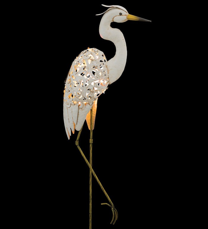 Regal Art & Gift Egret Solar Bird Stake