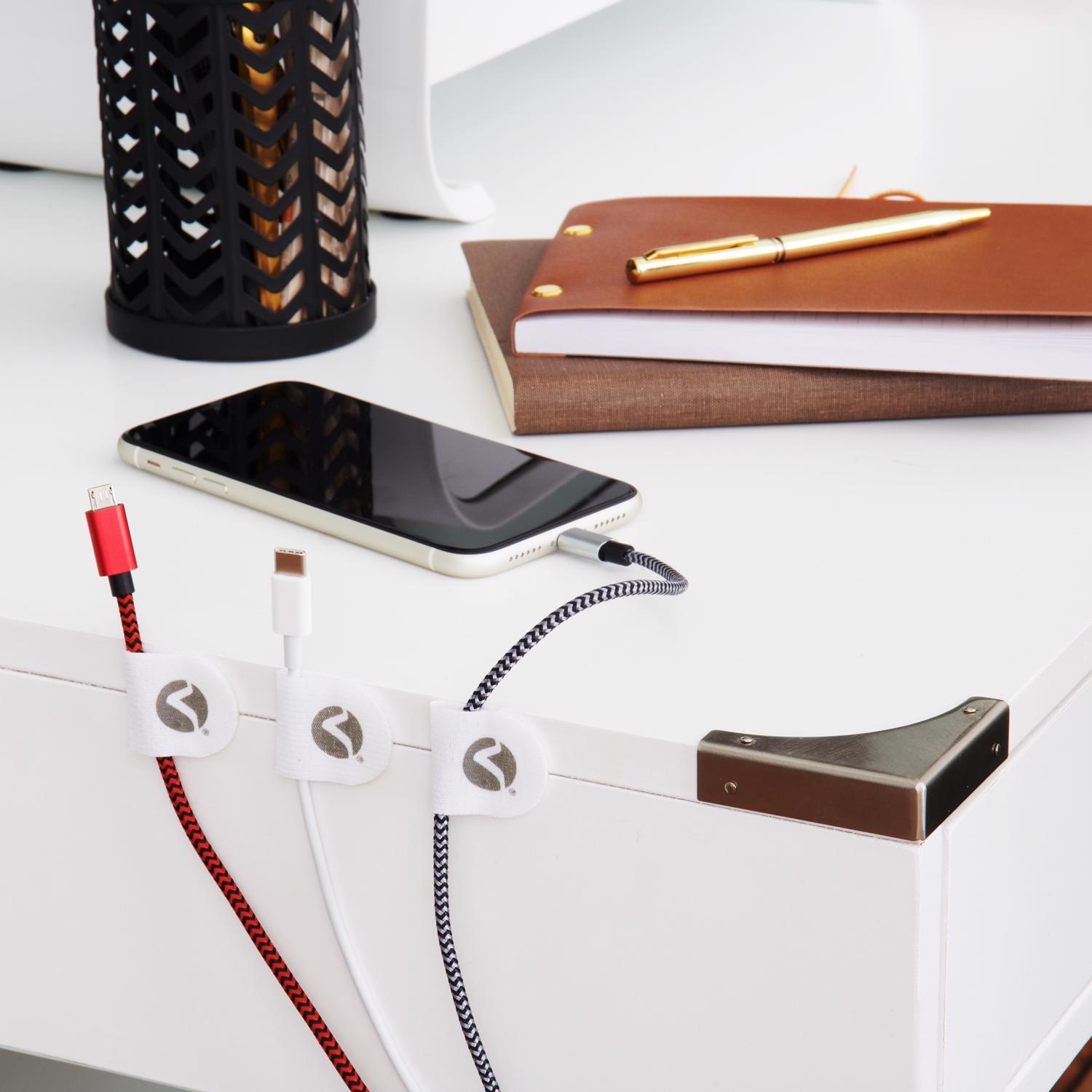 VELCRO Brand Mini Nylon Cord Organizer 2.63 in. L 5 pk