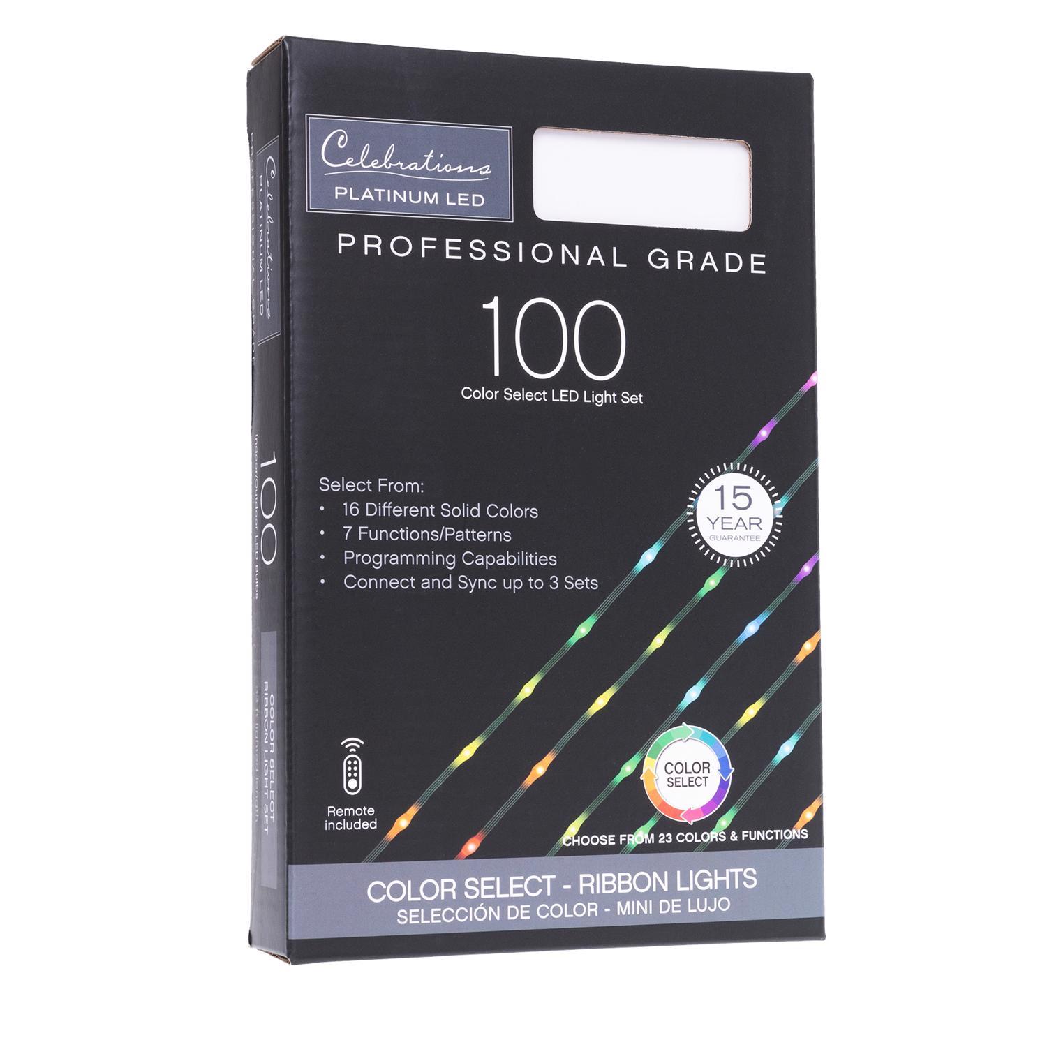 Celebrations Platinum LED RGB 100 ct String Christmas Lights 16.5 ft.