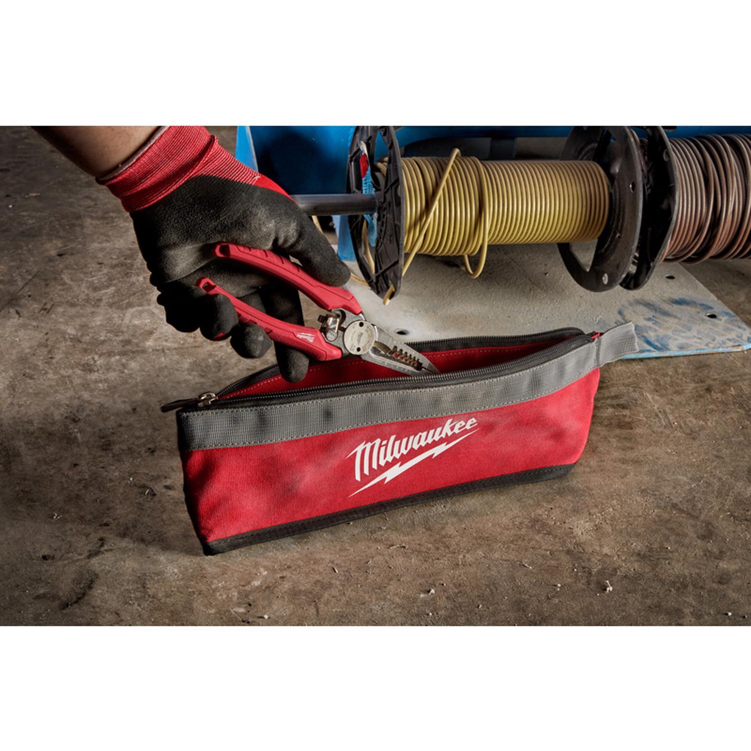 Milwaukee 0.25 in. W X 8 in. H Canvas Multi-Size Zippered Bag Assortment 1 pocket Red 3 pc
