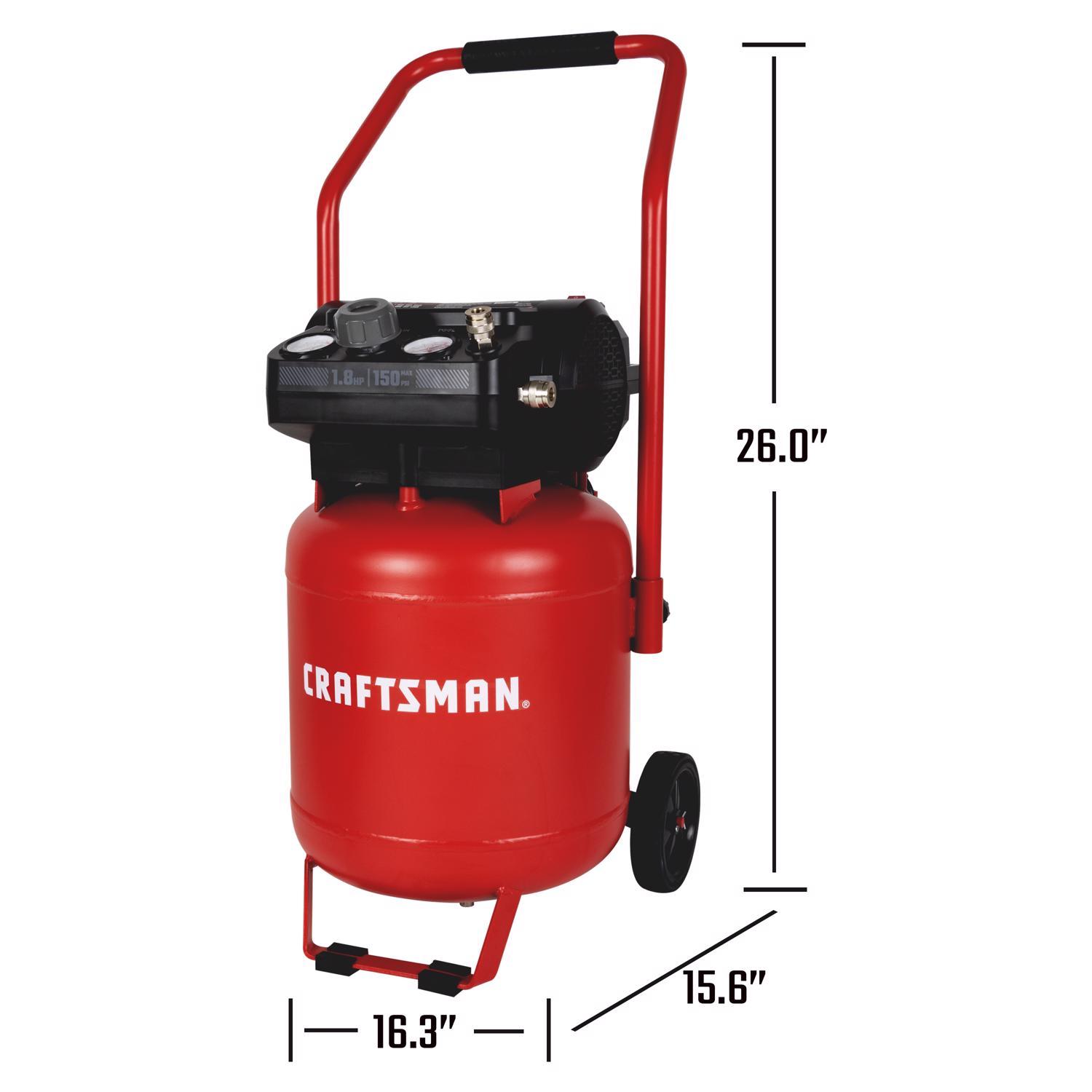 Craftsman 10 gal Vertical Portable Air Compressor 150 psi 1.8 HP