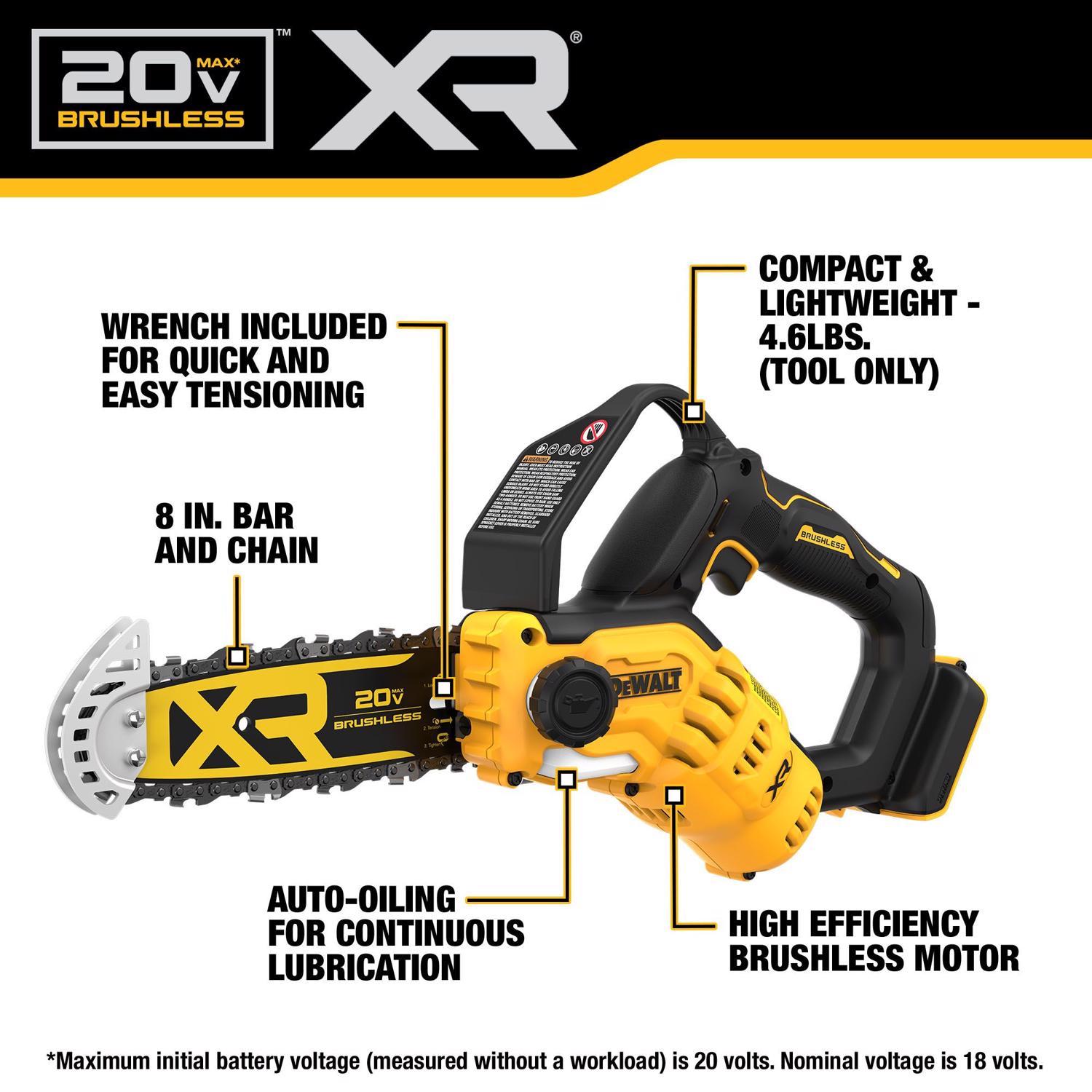 DeWalt 20V MAX DCCS623B 8 Battery Pruning Saw Tool Only