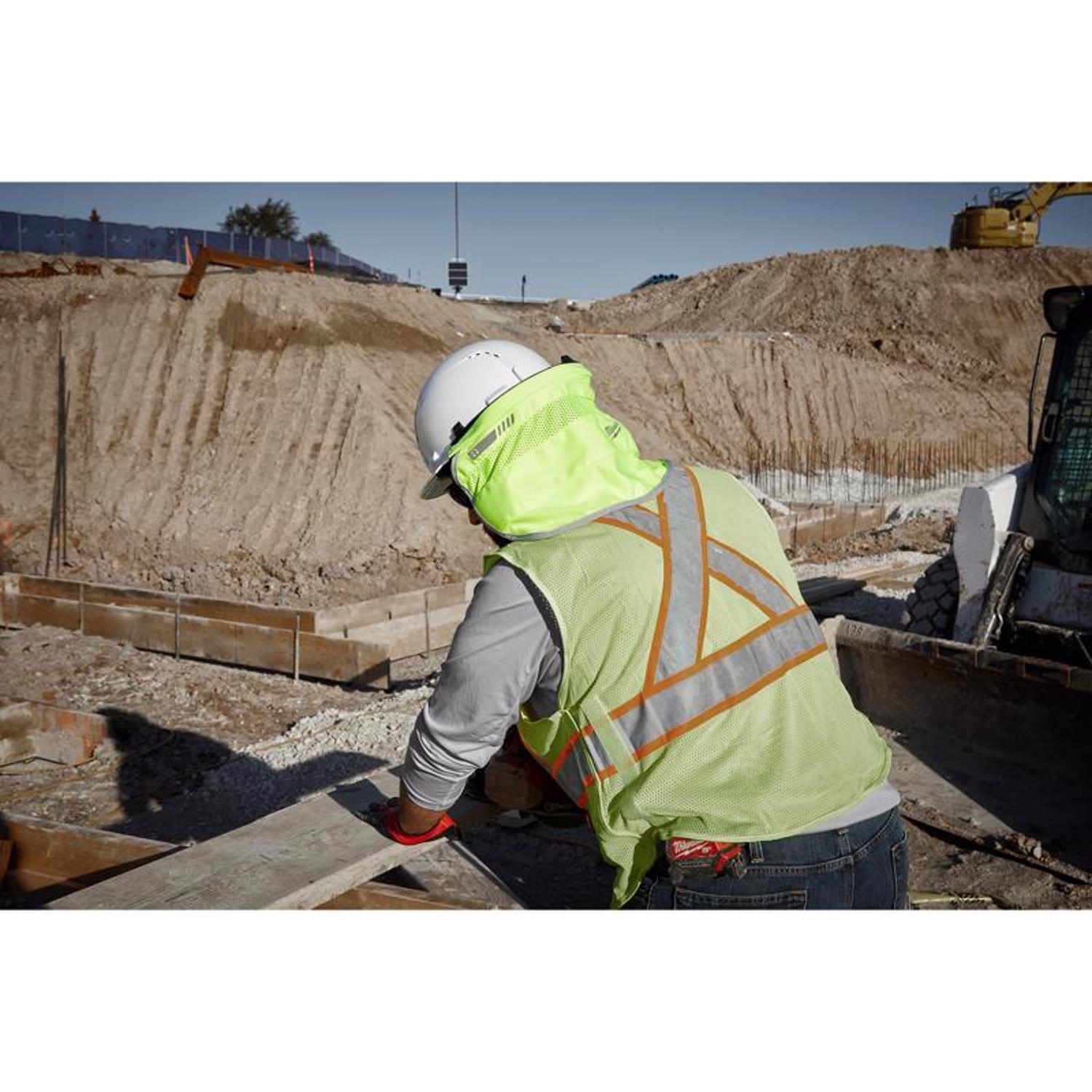 Milwaukee Bolt Hard Hat Sun Shade Fluorescent Yellow Vented