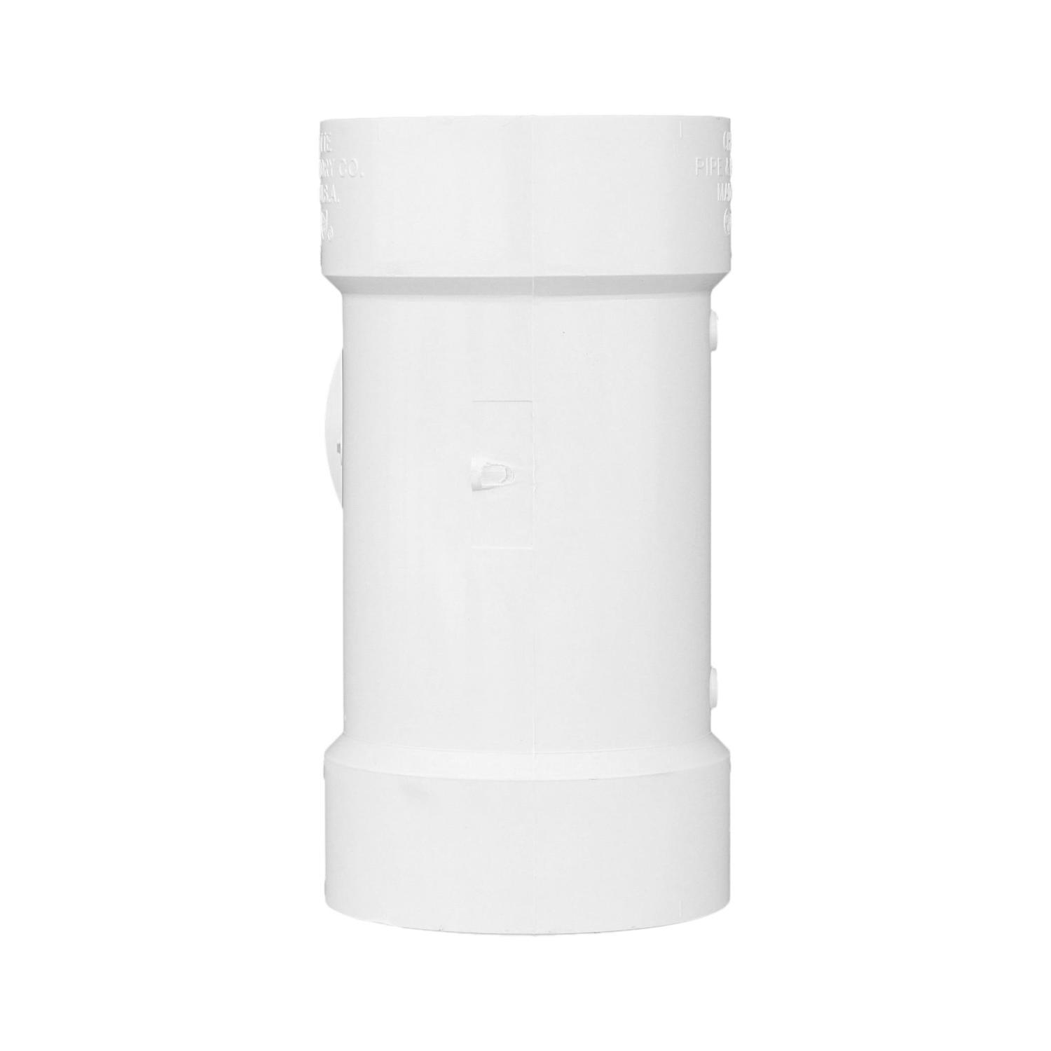 Charlotte Pipe Schedule 40 6 in. Hub X 6 in. D Hub PVC Sanitary Tee 1 pk