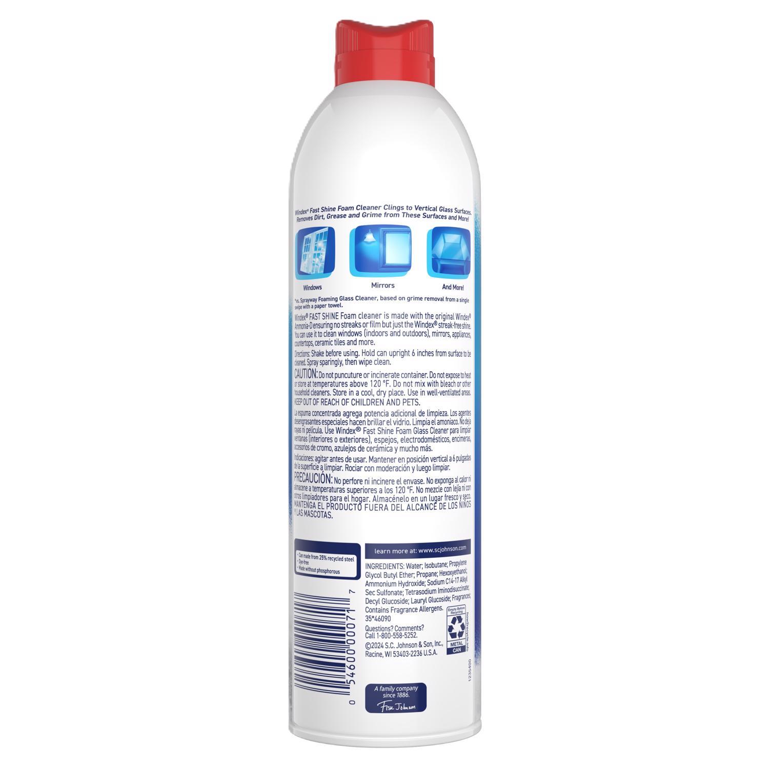 Windex Rainshower Scent Window and Glass Cleaner 19 oz Foam