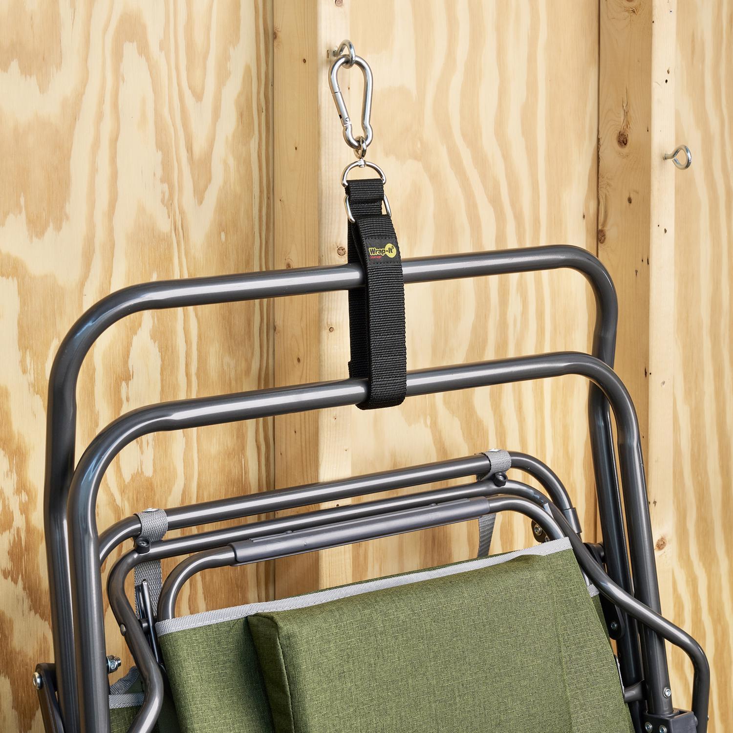 Wrap-It Hook 'n Hang 24 in. L Black Nylon/Steel/Hook and Loop Enclosure Storage Strap 250 lb. cap. 1