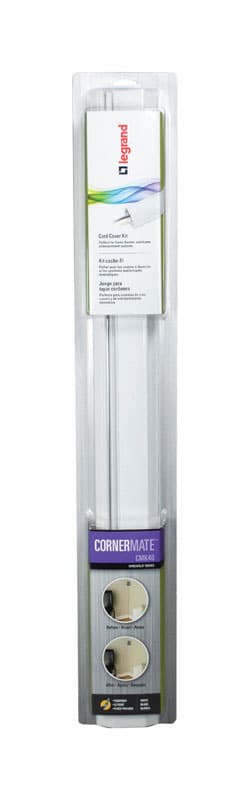Legrand CordMate 1 1/2 x 5/8 in. D X 120 in. L Cord Cover Kit 1 pk