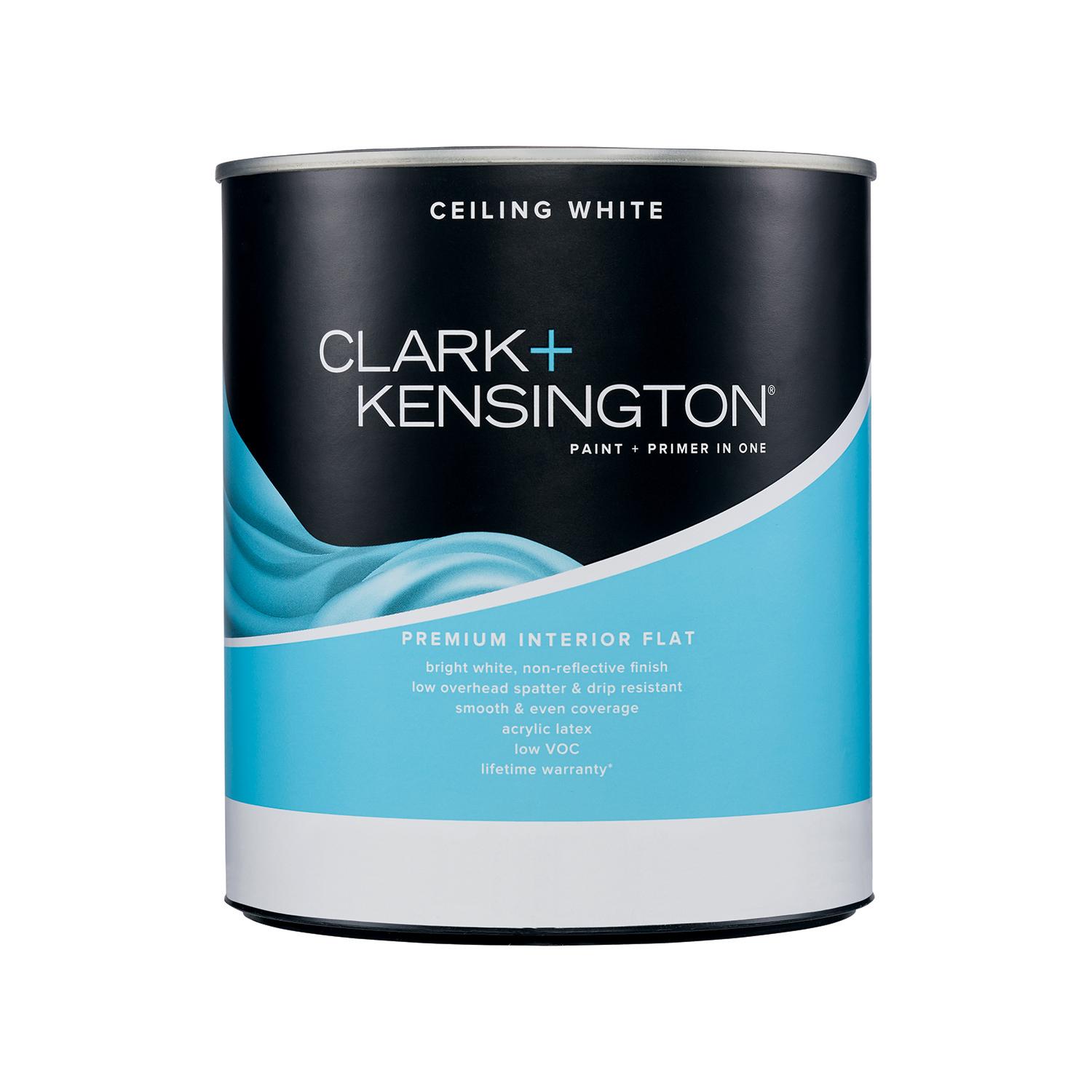 Clark+Kensington Flat Ceiling White Premium Paint Interior 1 qt