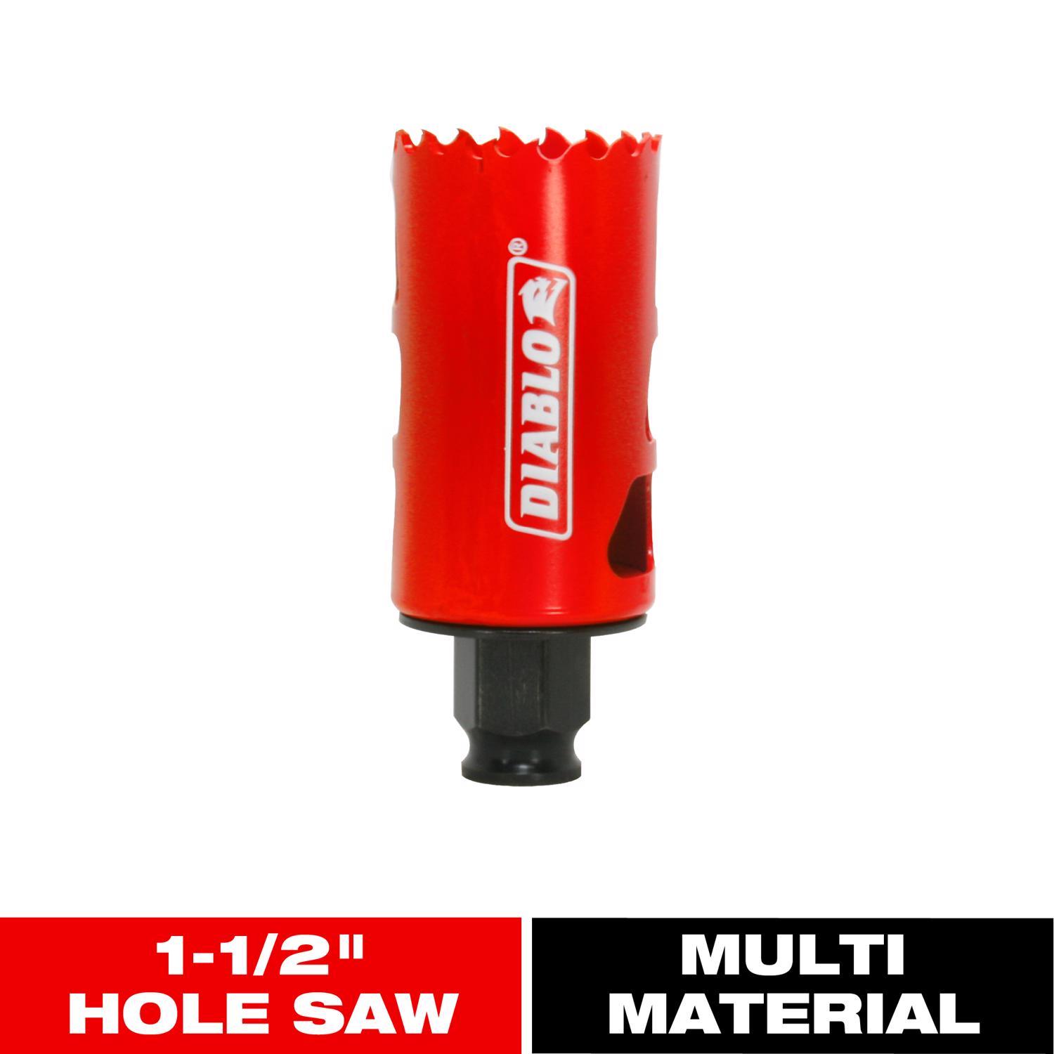 Diablo Snap-Lock Plus 1-1/2 in. Bi-Metal 2-3/8 in. L Hole Saw Arbor Included