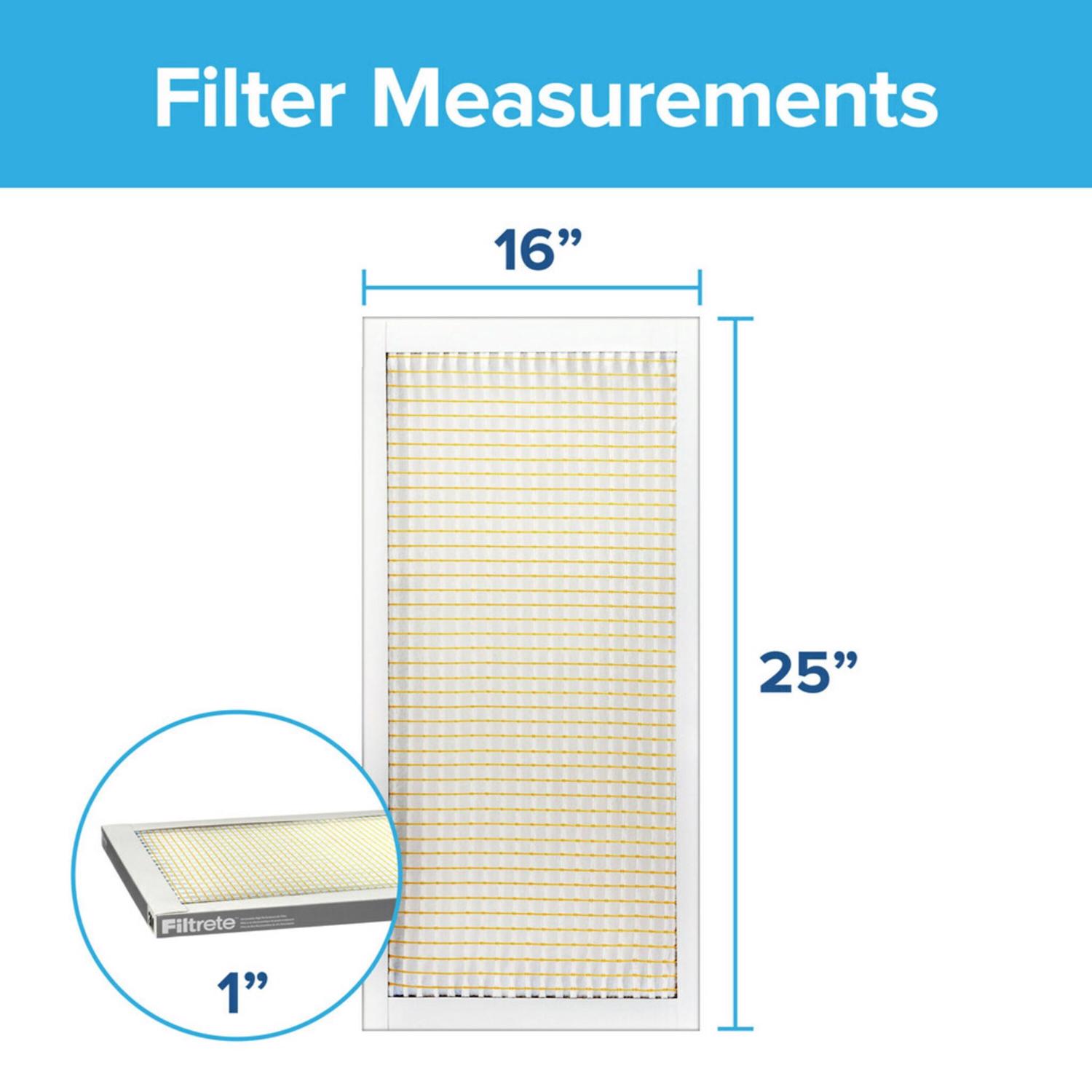 Filtrete 16 in. W X 25 in. H X 1 in. D 5 MERV Pleated Filter Dust 1 pk