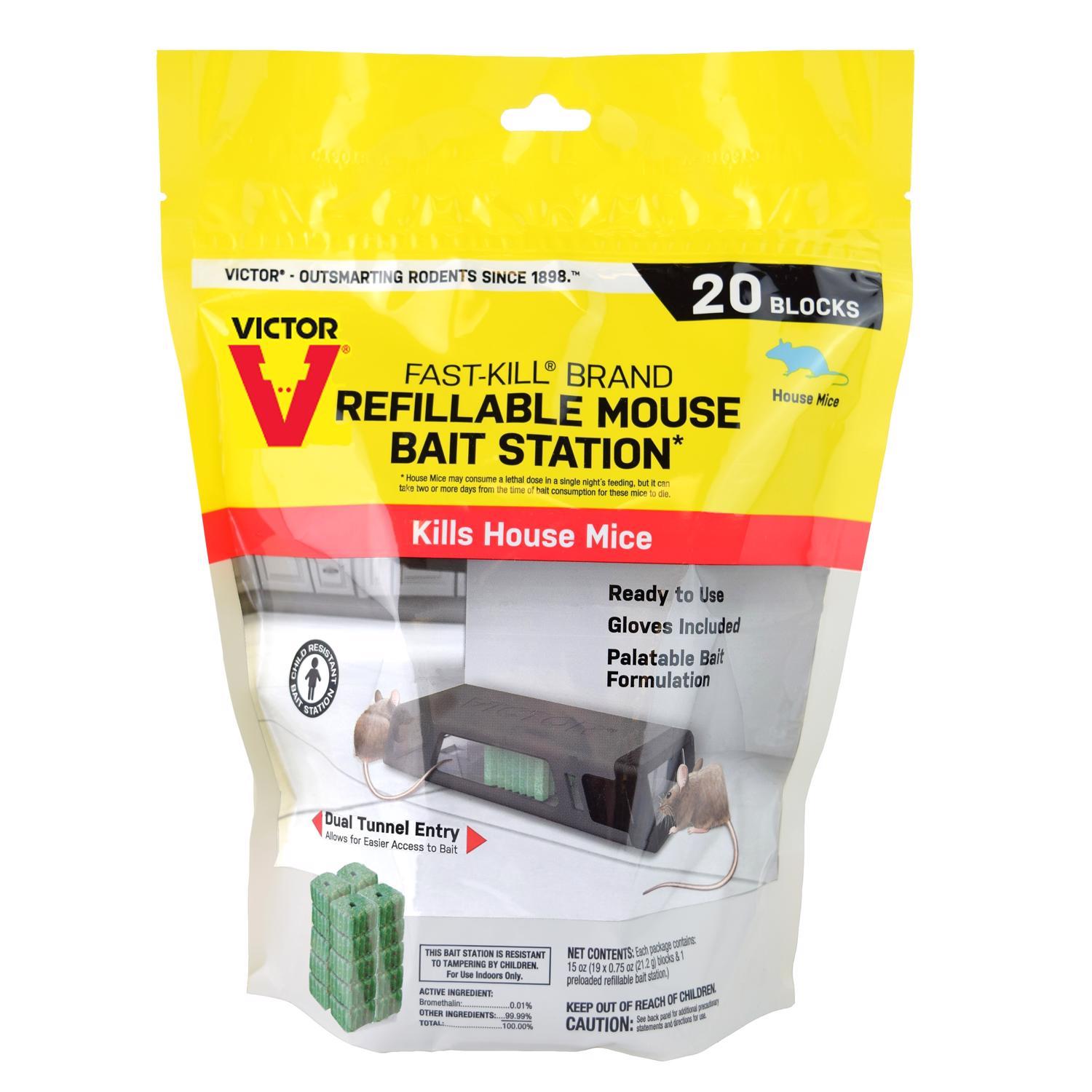 Victor Fast-Kill Toxic Oat Bait Station Blocks For Mice 290 cu in 1 pk