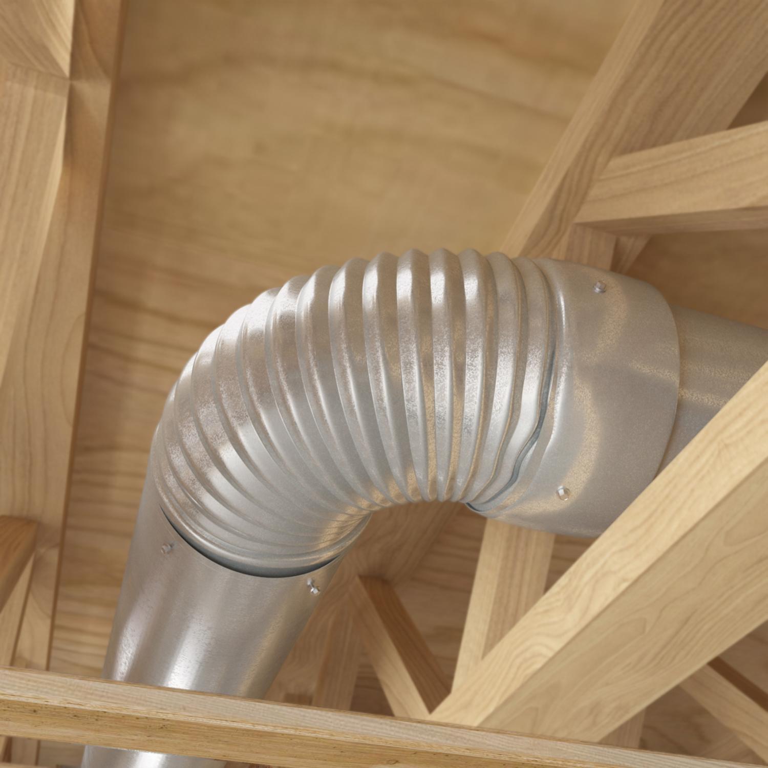 Imperial 4 in. D X 4 in. D Adjustable 90 deg Galvanized Steel Furnace Pipe Elbow