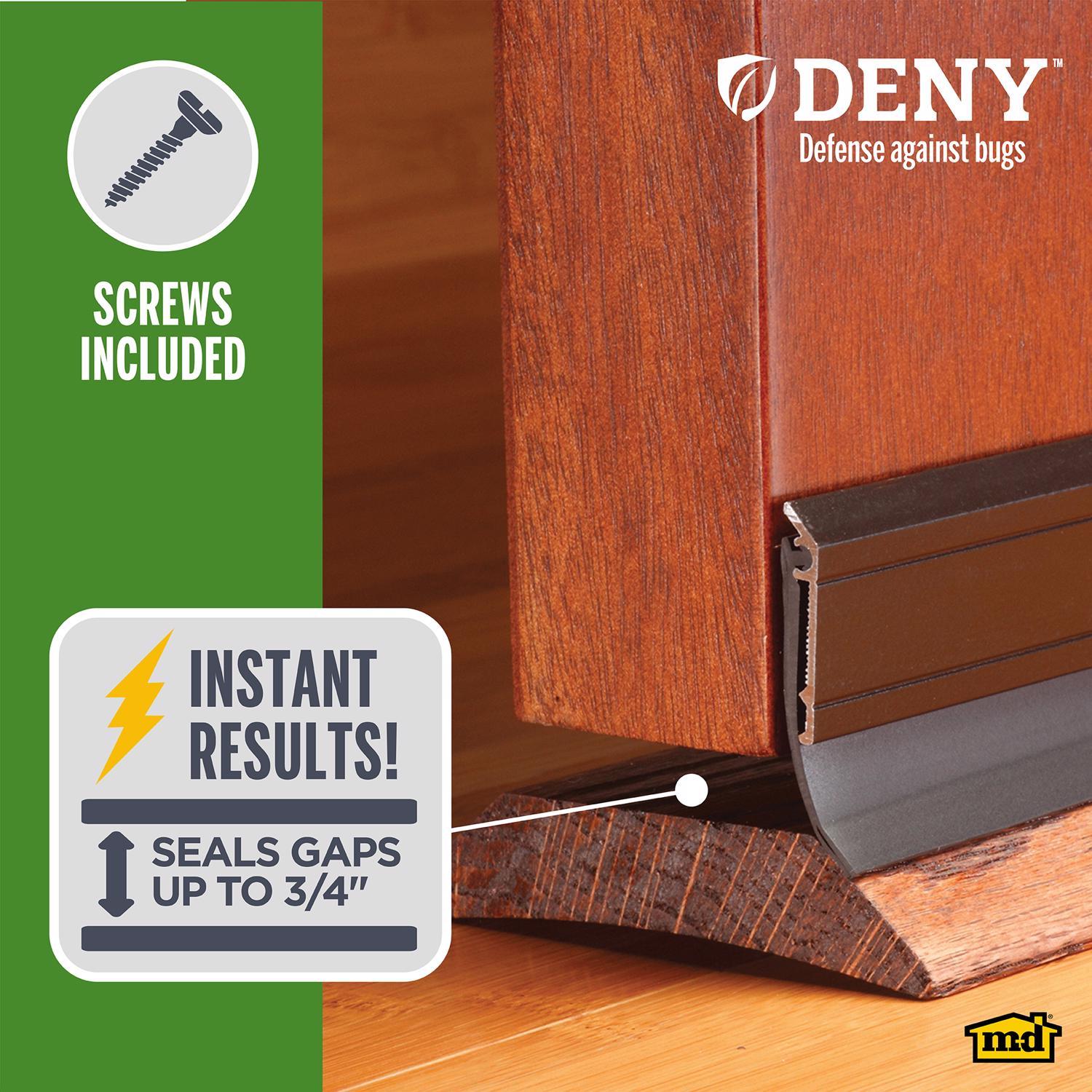 M-D Building Products DENY Bronze Aluminum/Vinyl Sweep For Doors 36 in. L X 0.25 in.