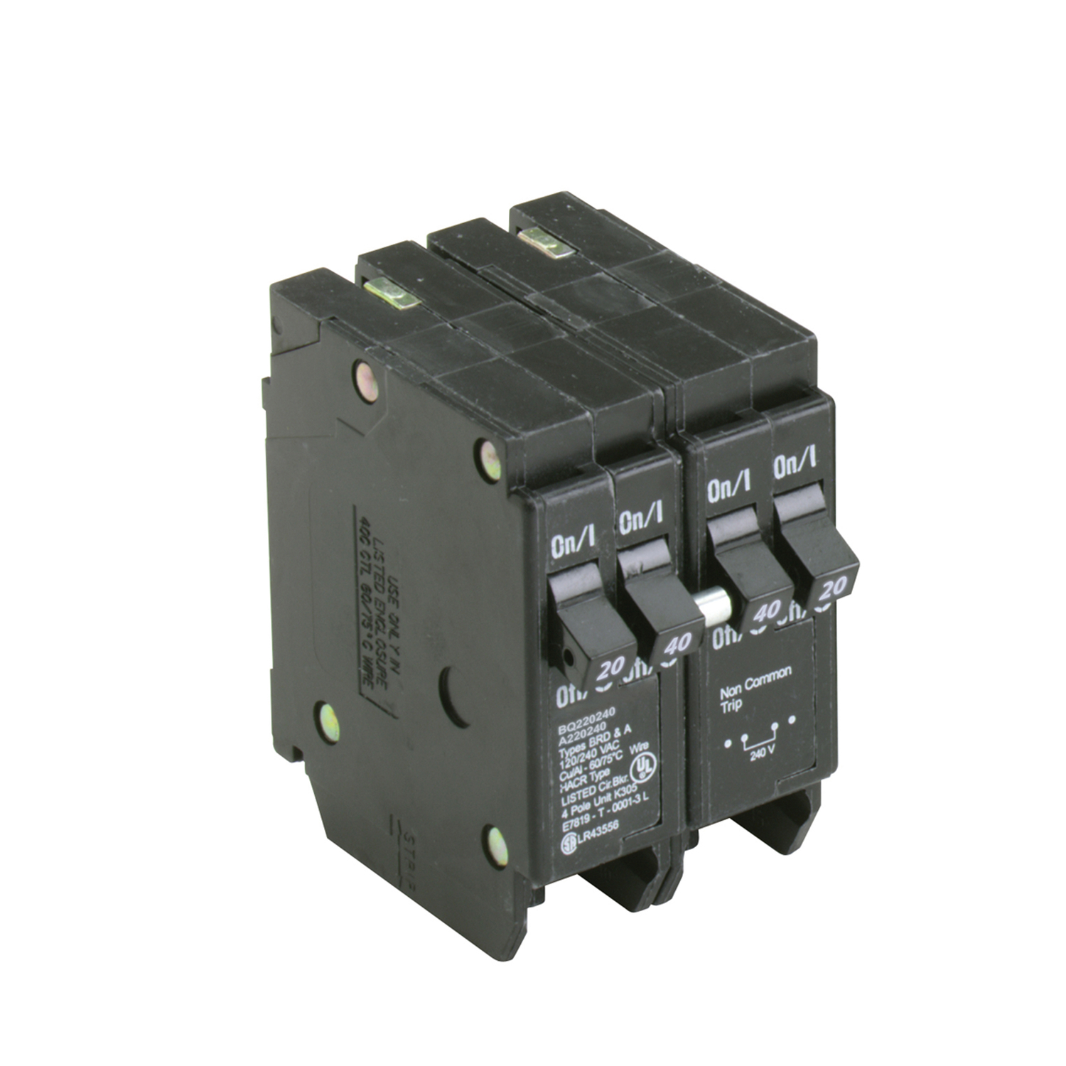 Eaton Cutler-Hammer 20/40 amps Plug In 4-Pole Circuit Breaker
