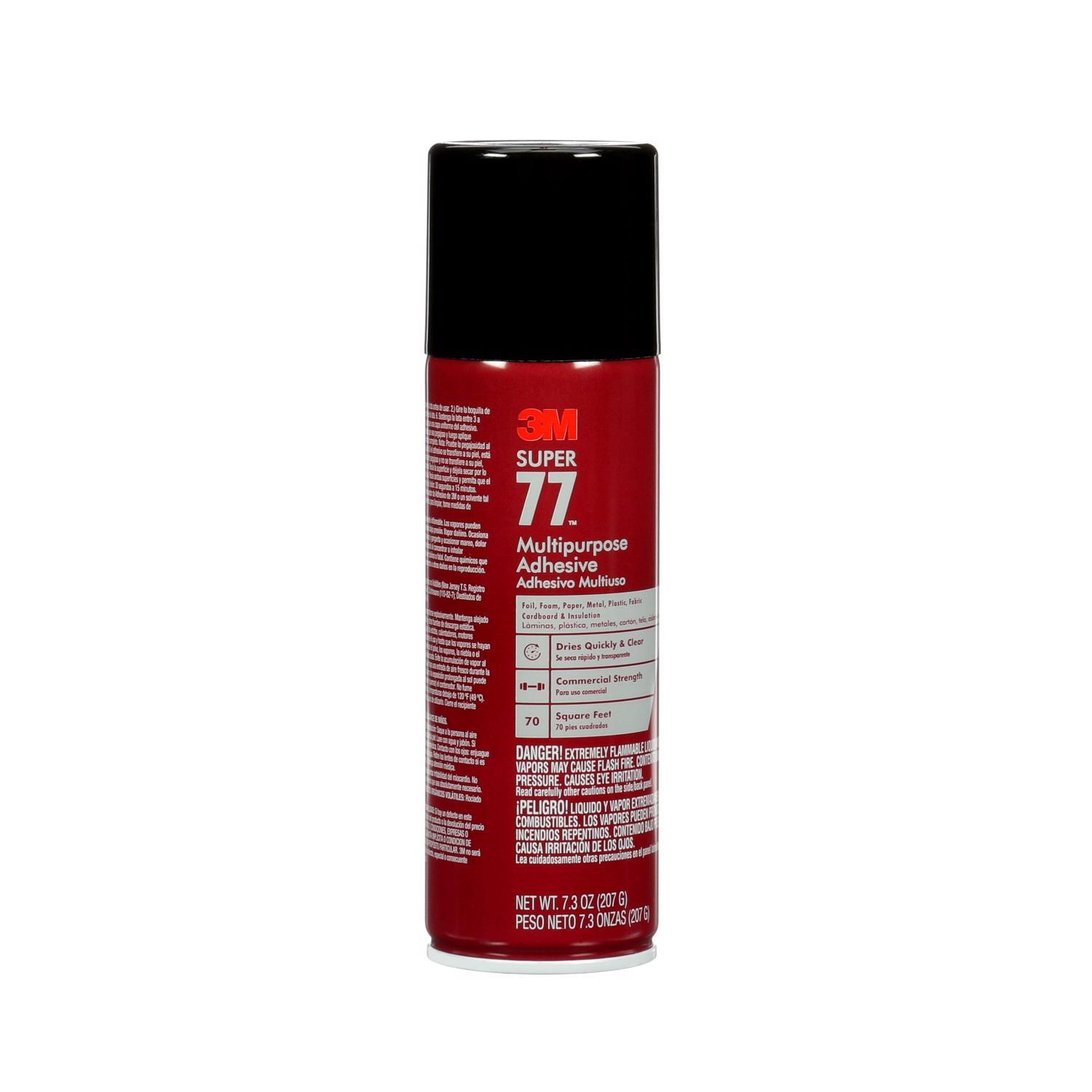 3M Super 77 Medium Strength Clear Adhesive 7.3 oz