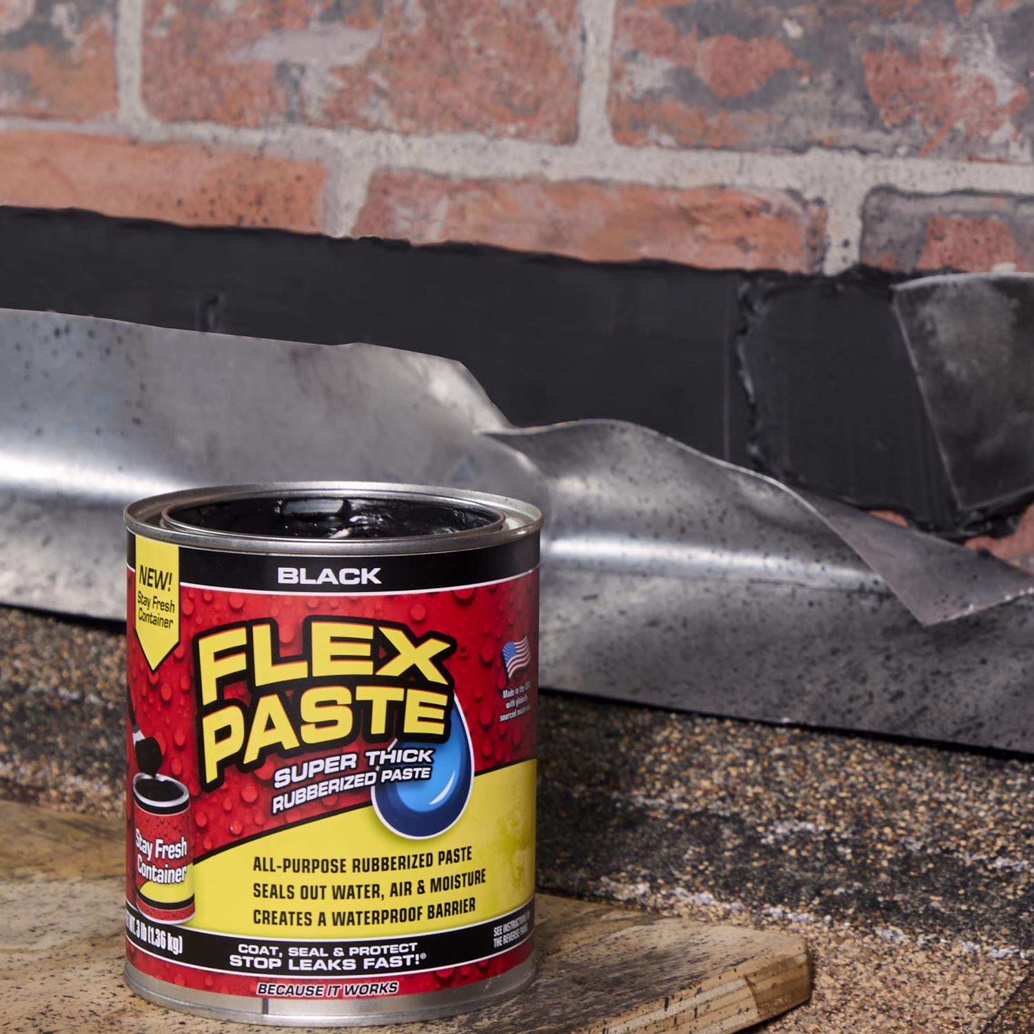 Flex Seal Family of Products Flex Paste Black Rubberized Paste 3 lb